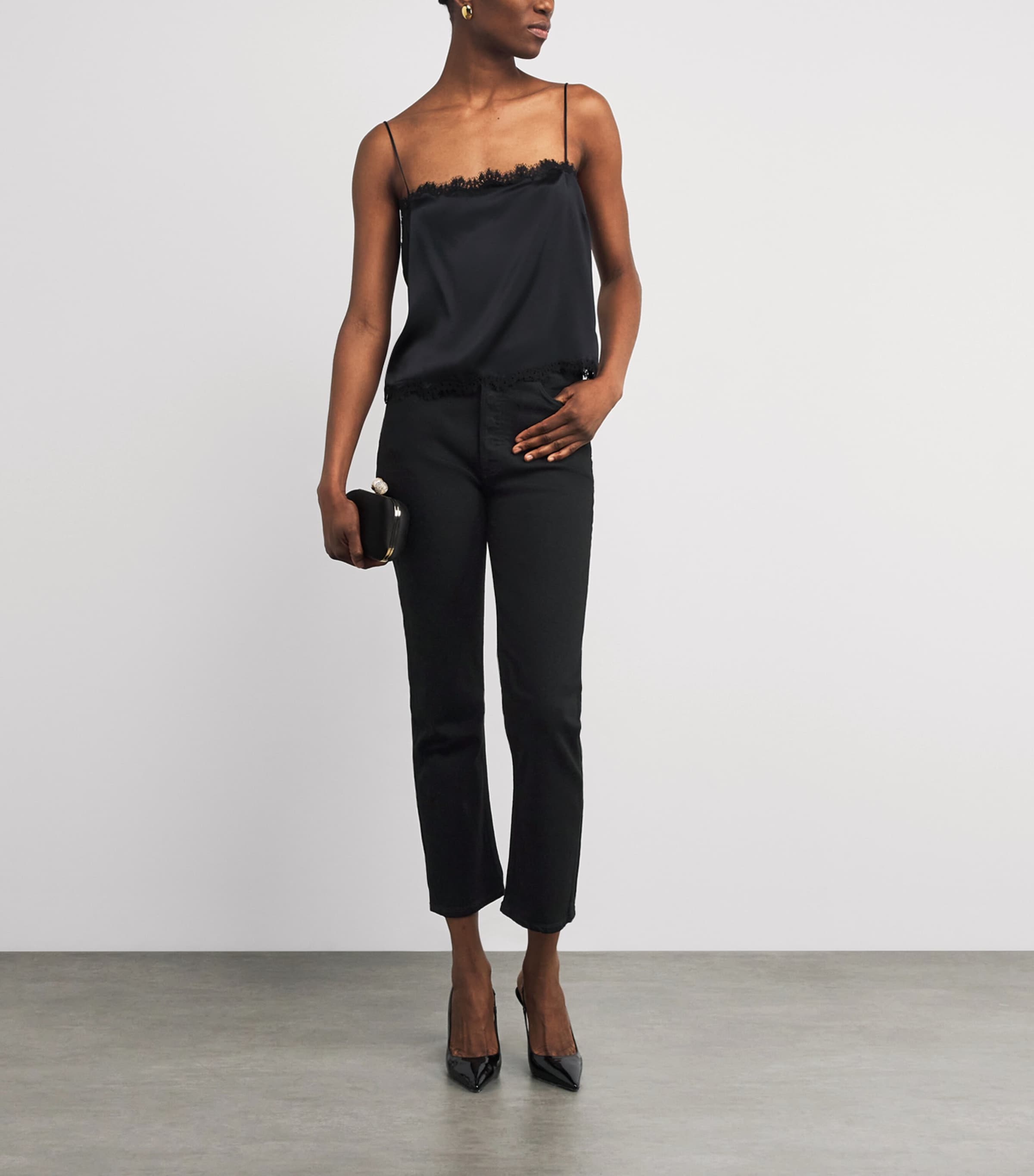 '90s Pinch Waist Cropped Jeans COVR Image 2