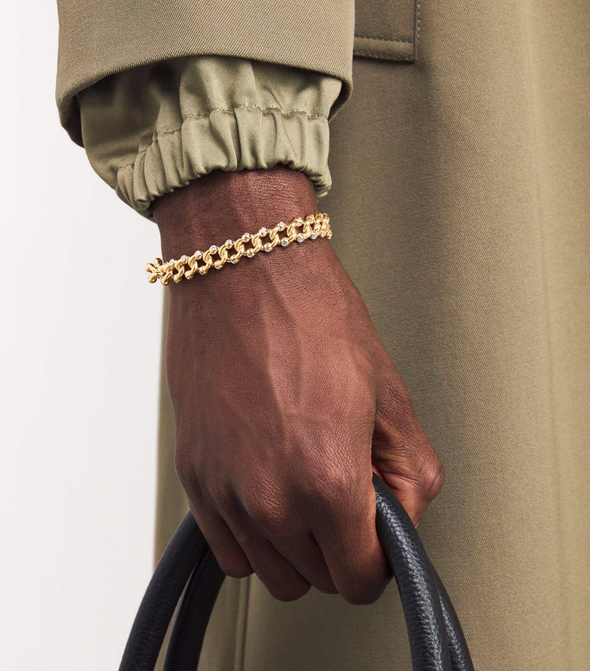 Hatton Labs Sterling Silver Chain Bracelet White / Gold Image 2