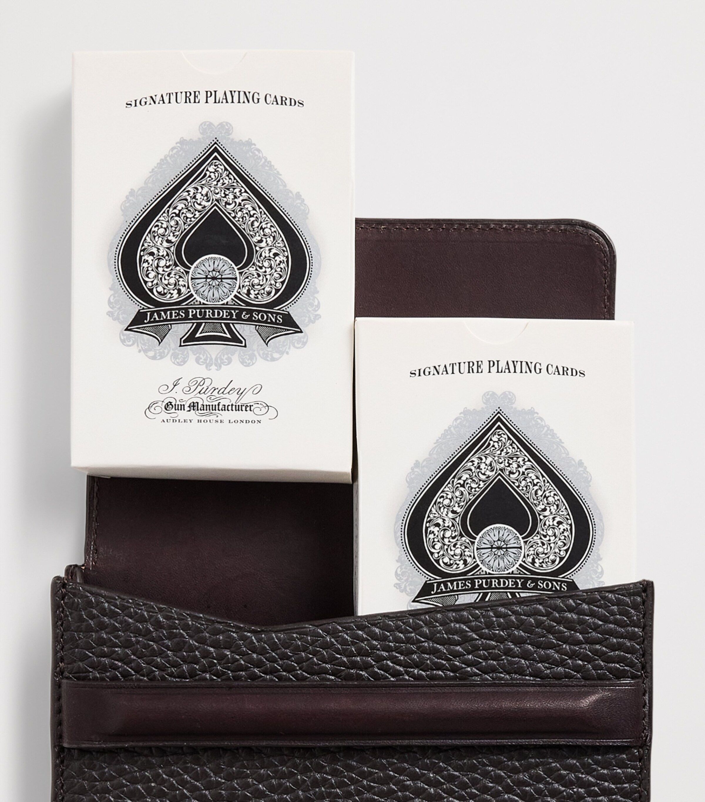 Purdey Leather Double Card Set Holder Dbr Image 3