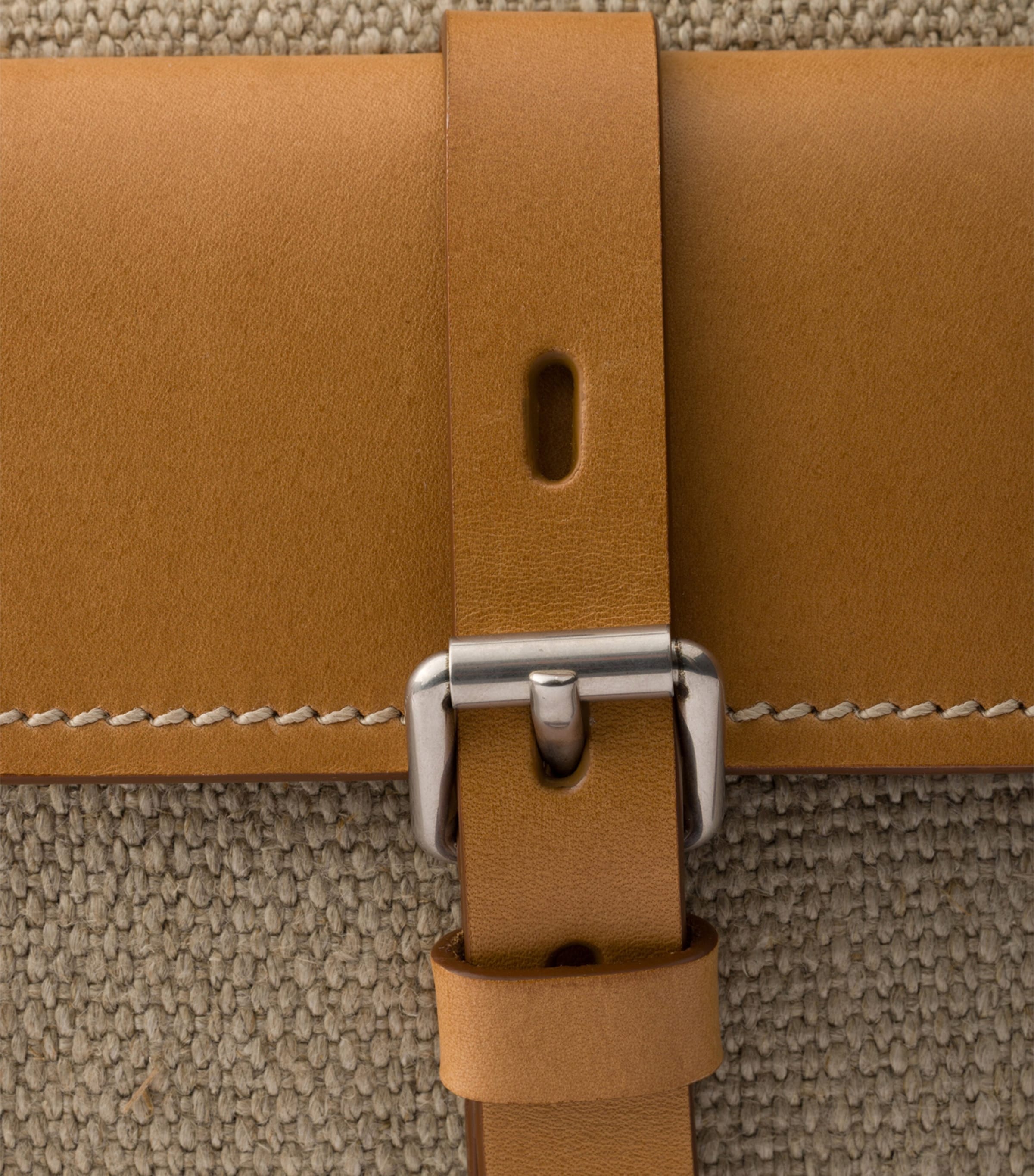 Prada Womens Small Linen Bonnie Shoulder Bag Neutral Image 9
