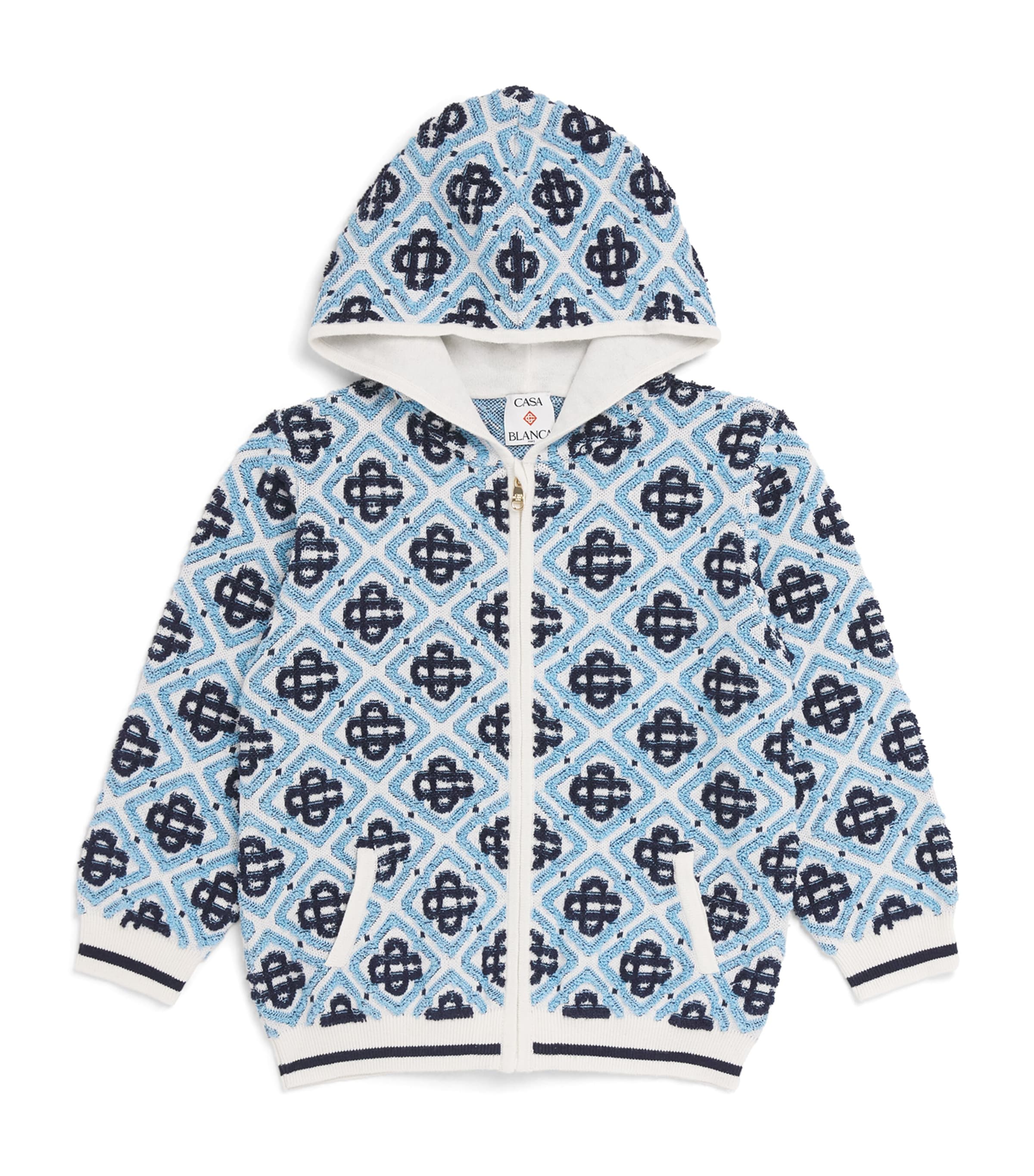 Casablanca Kids Monogram Knit Hoodie (3-8 Years) Image 1