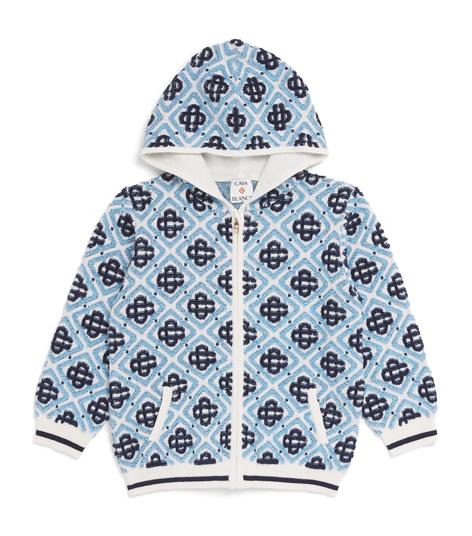 Casablanca Kids Monogram Knit Hoodie (3-8 Years) Image 1