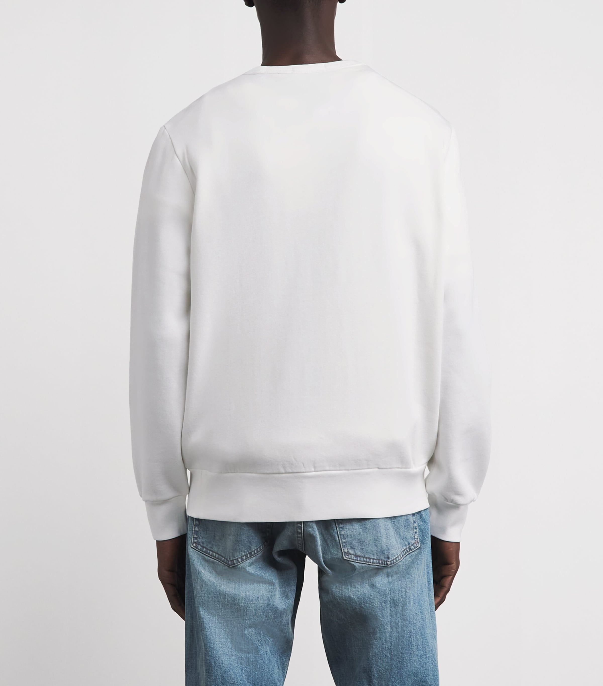 Polo Ralph Lauren Mens Cotton-Blend Logo Sweatshirt White Image 5