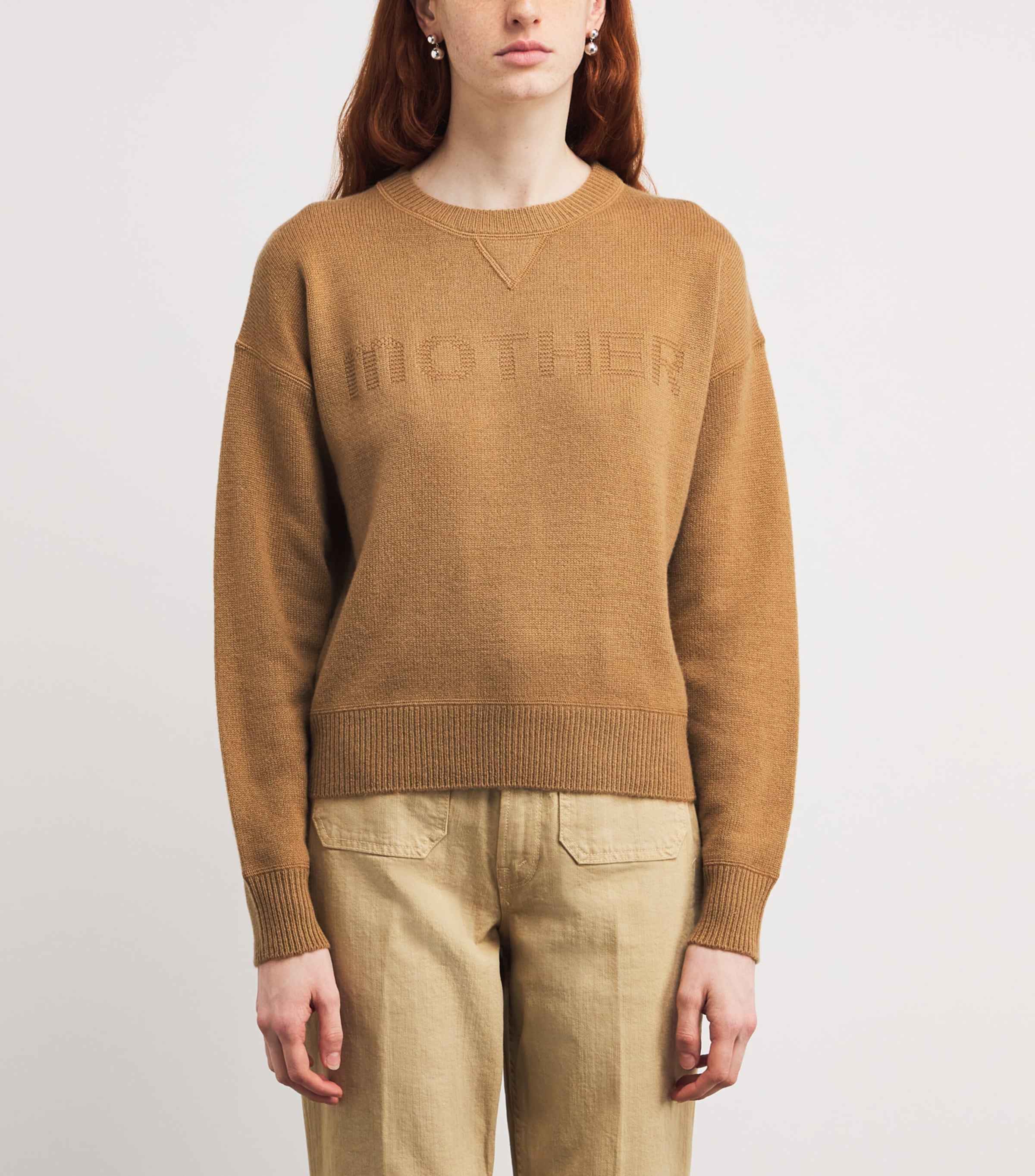 Cashmere Logo Sweater CAMEL CML Image 3