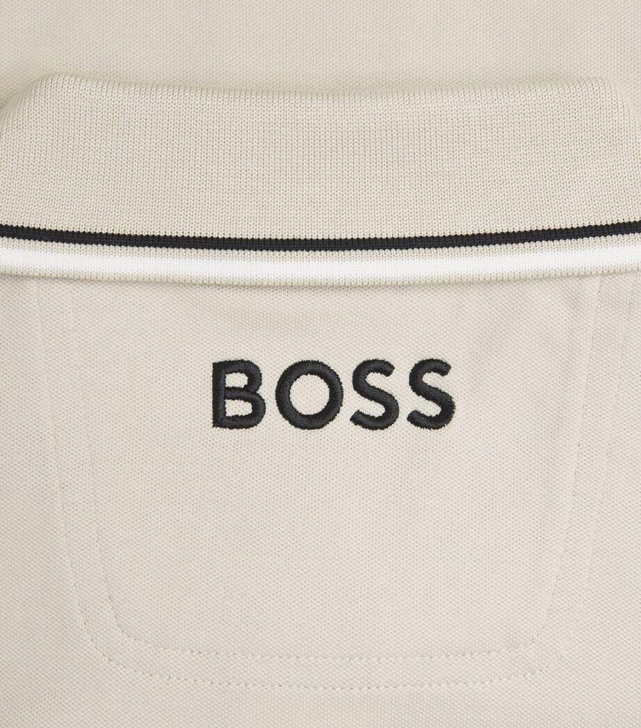 BOSS Mens Paddy Polo Shirt Light Beige Image 6