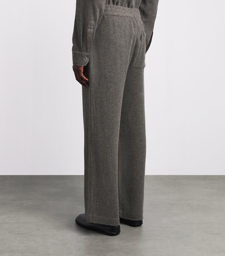 Won Hundred Mens Wool-Viscose Leon Wide-Leg Trousers Dusty Brown Image 5
