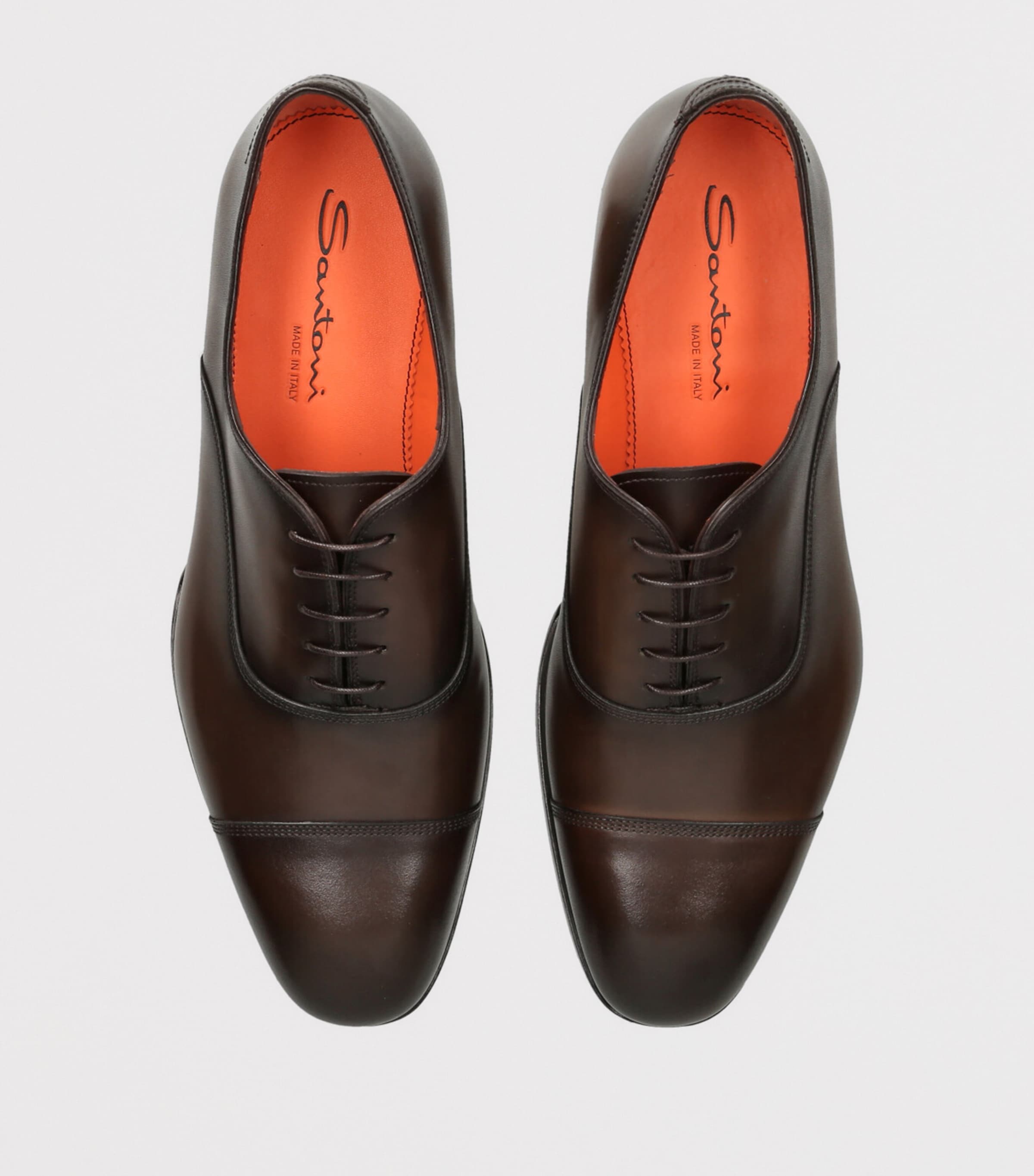 Leather Adrian Blake Oxford Shoes MID BROWN Image 4