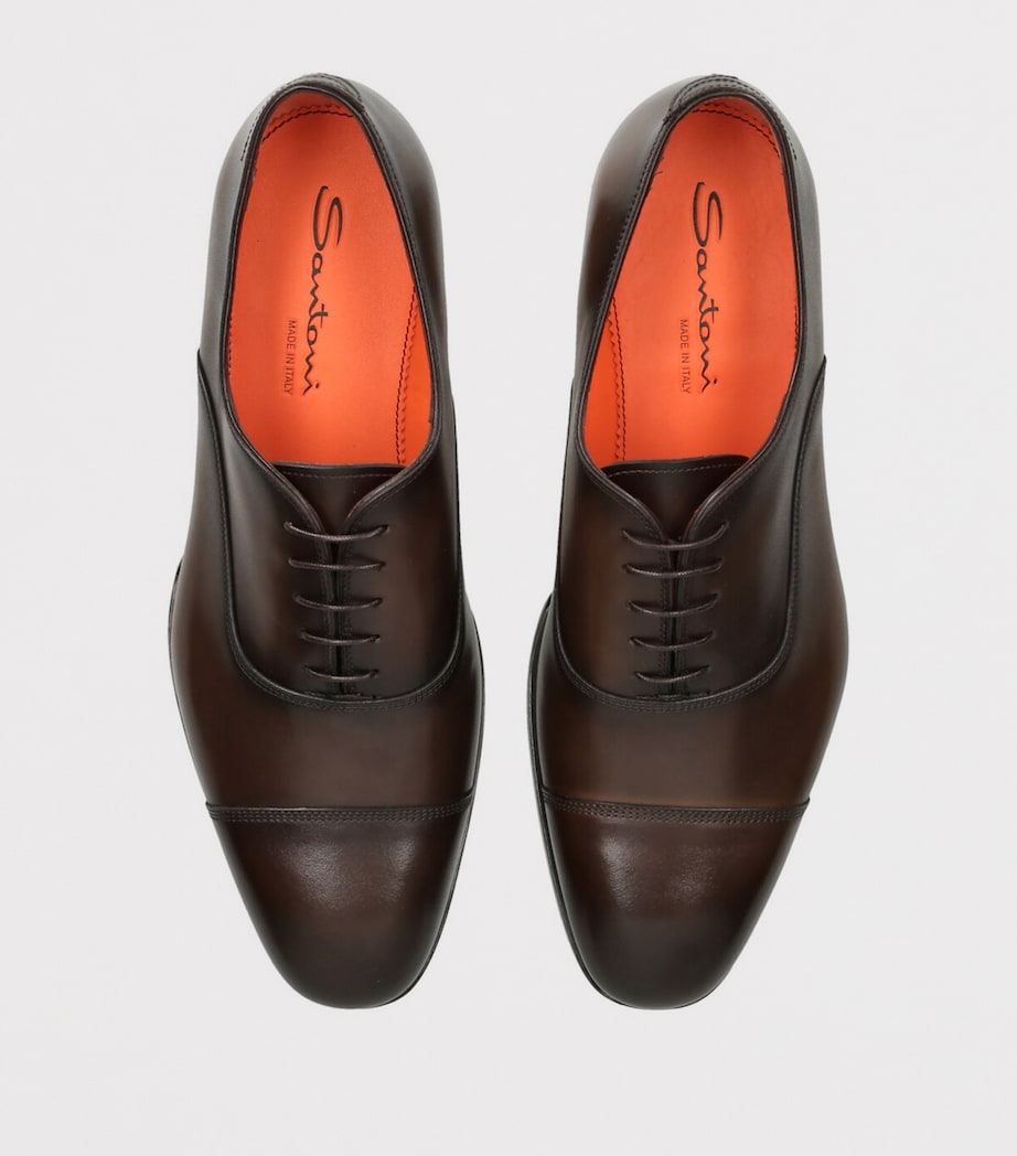 Leather Adrian Blake Oxford Shoes MID BROWN Image 4