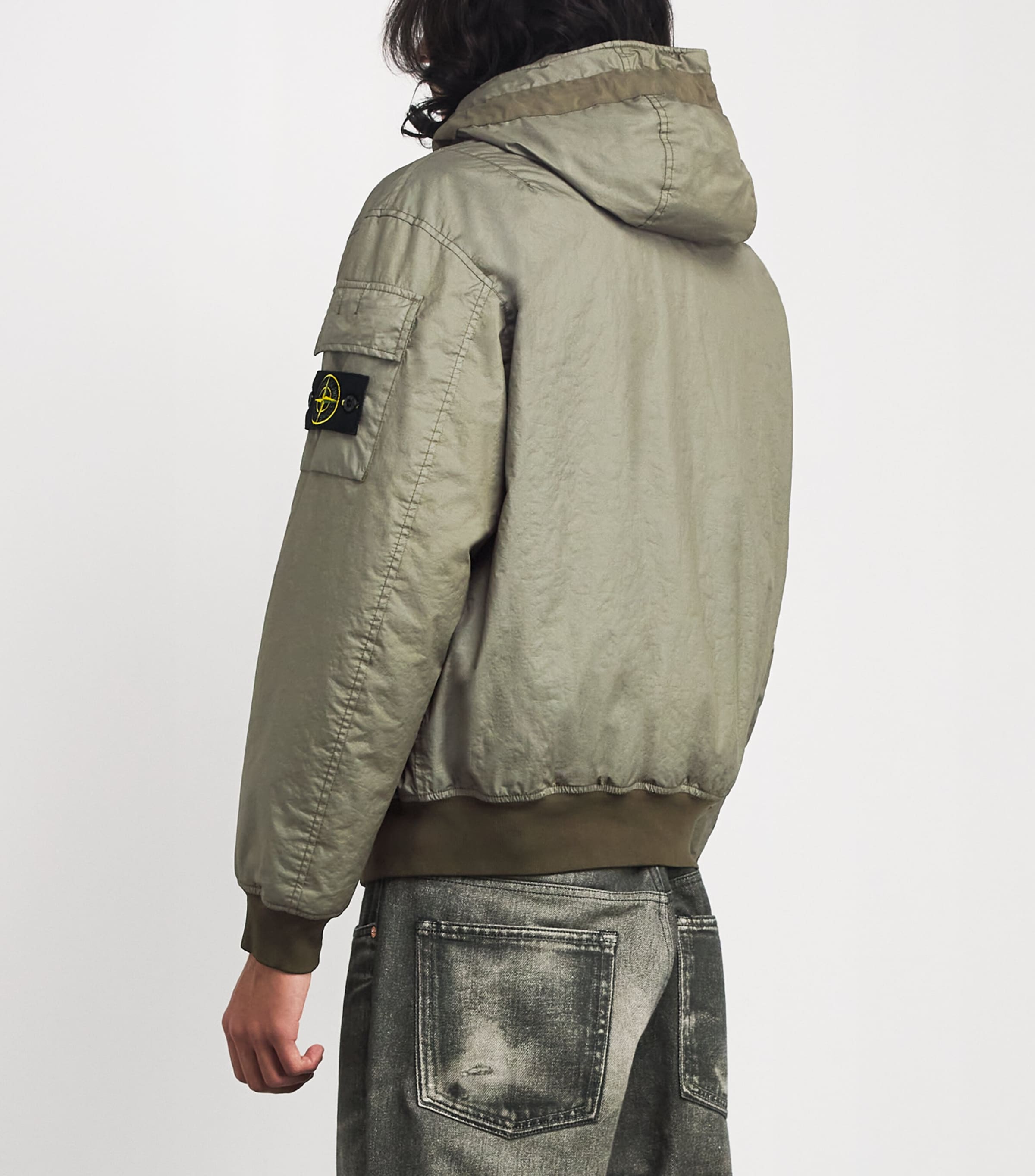 Water-Resistant Nylon Bomber Jacket V005G Image 4