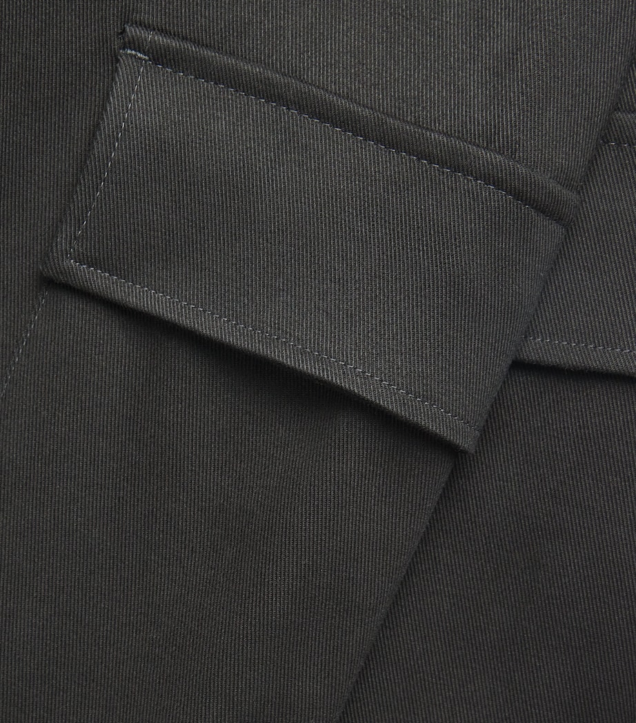 Wide-Leg Cargo Trousers GREEN Image 5