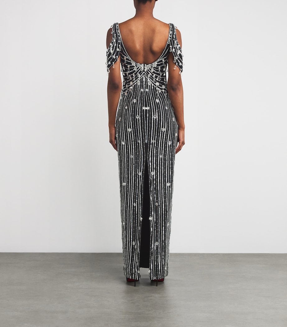 Crystal-Embellished Gown BLACK/SILVER Image 3