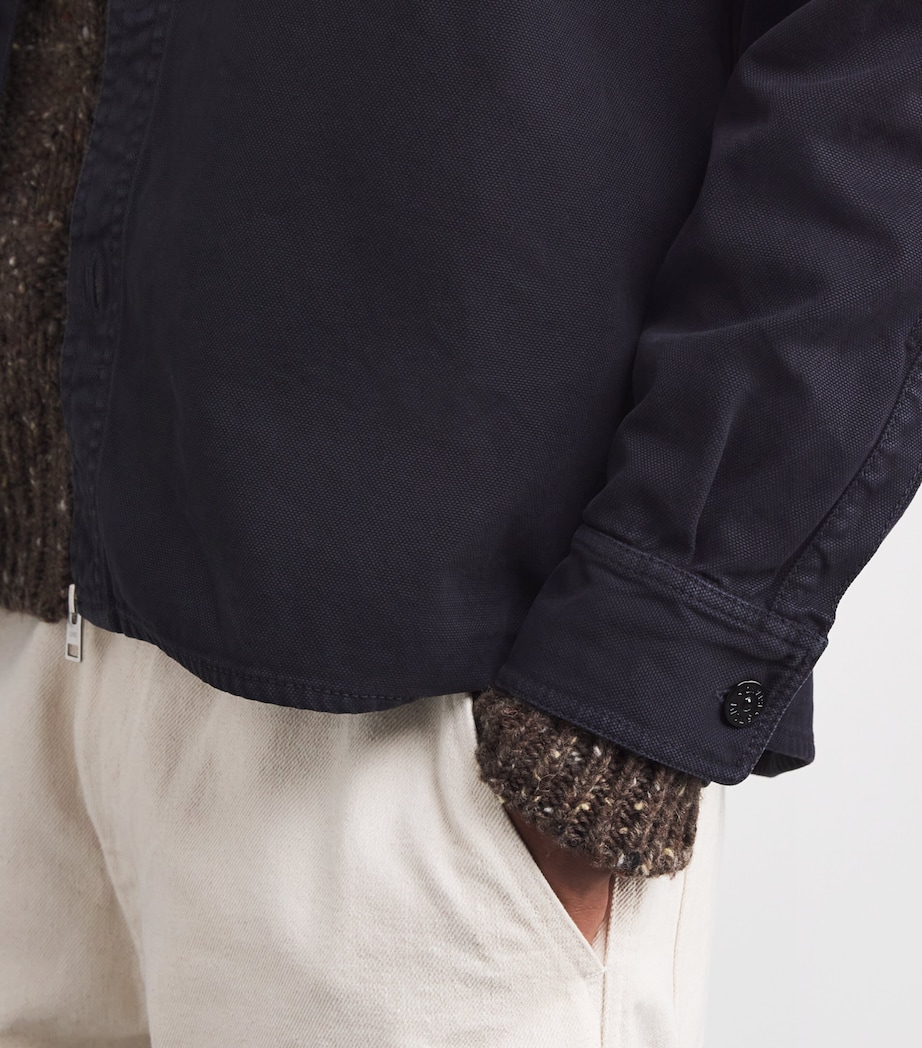 Organic Cotton Panama 'OLD' Effect Overshirt V0126 Image 6