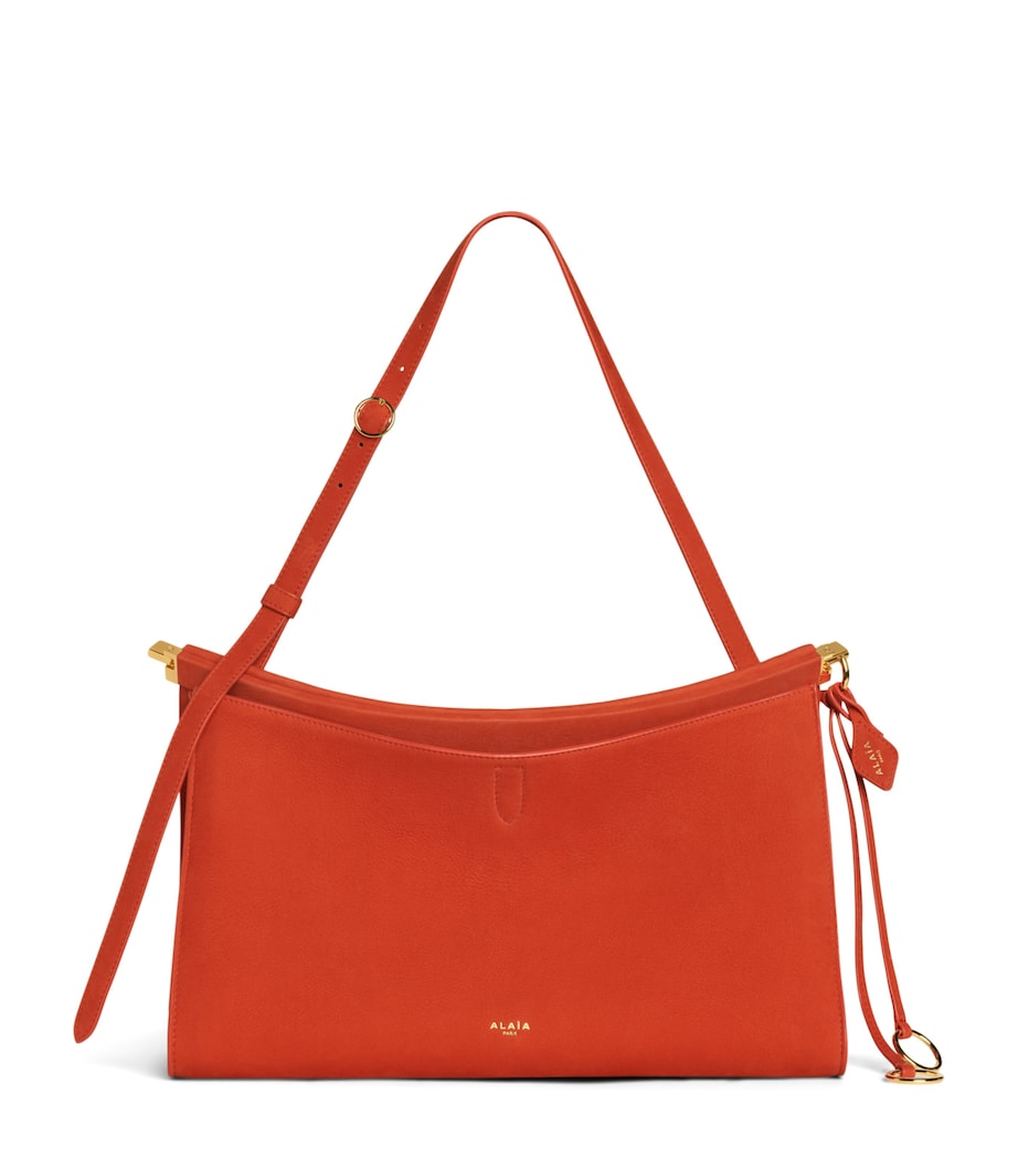 Alaïa Womens Leather Le Click Pocket 35 Shoulder Bag Orange Brule Image 1