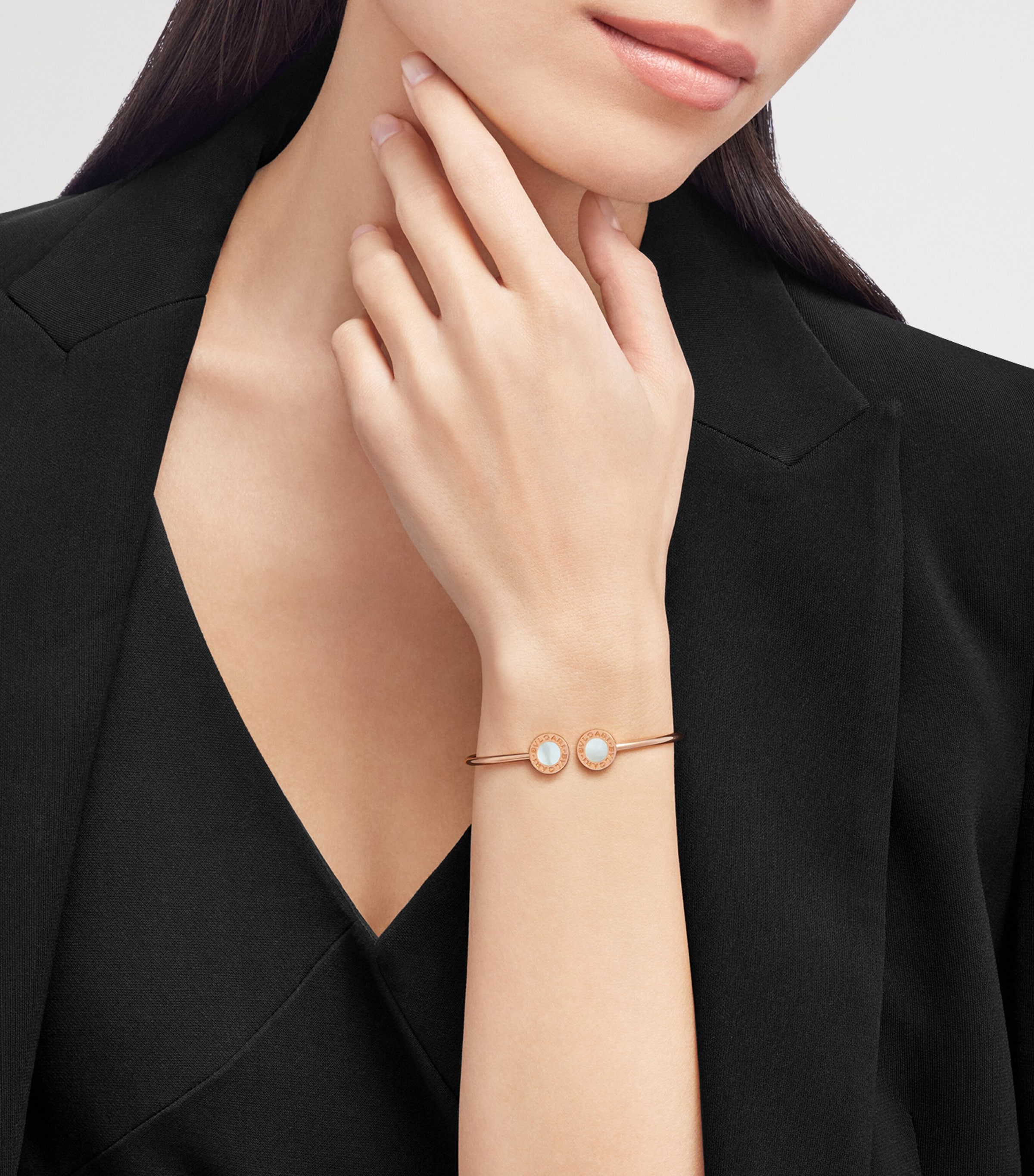 Bvlgari Rose Gold and Mother-of-Pearl Bvlgari Bvlgari Bangle Gold Image 6