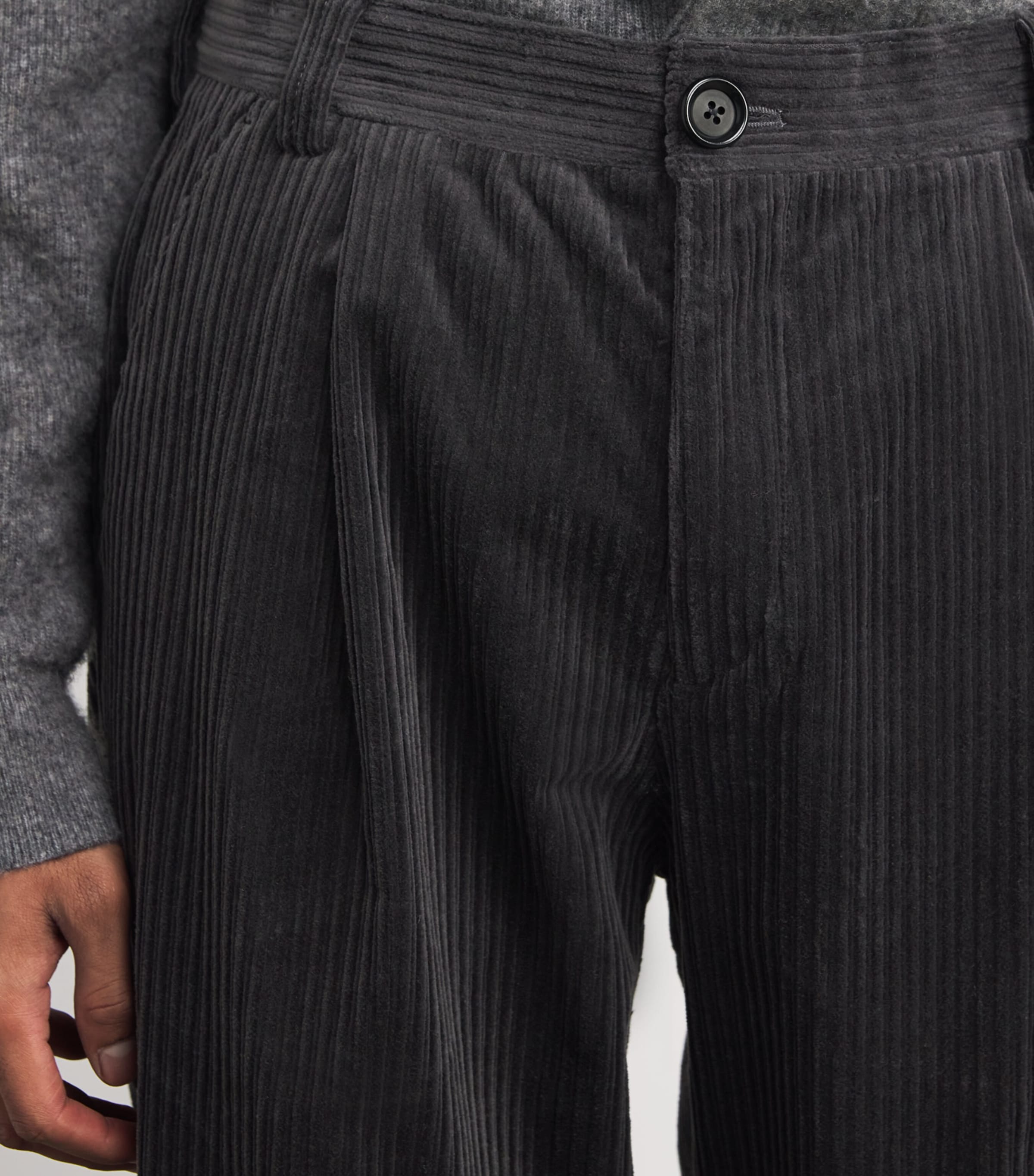 Corduroy Orsman Straight Trousers GREY Image 6