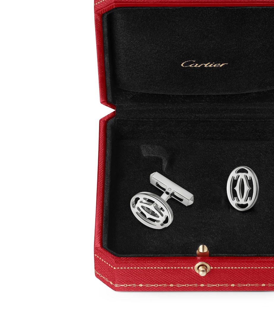 Sterling Silver Double C de Cartier Cufflinks STERLING SILVER Image 5