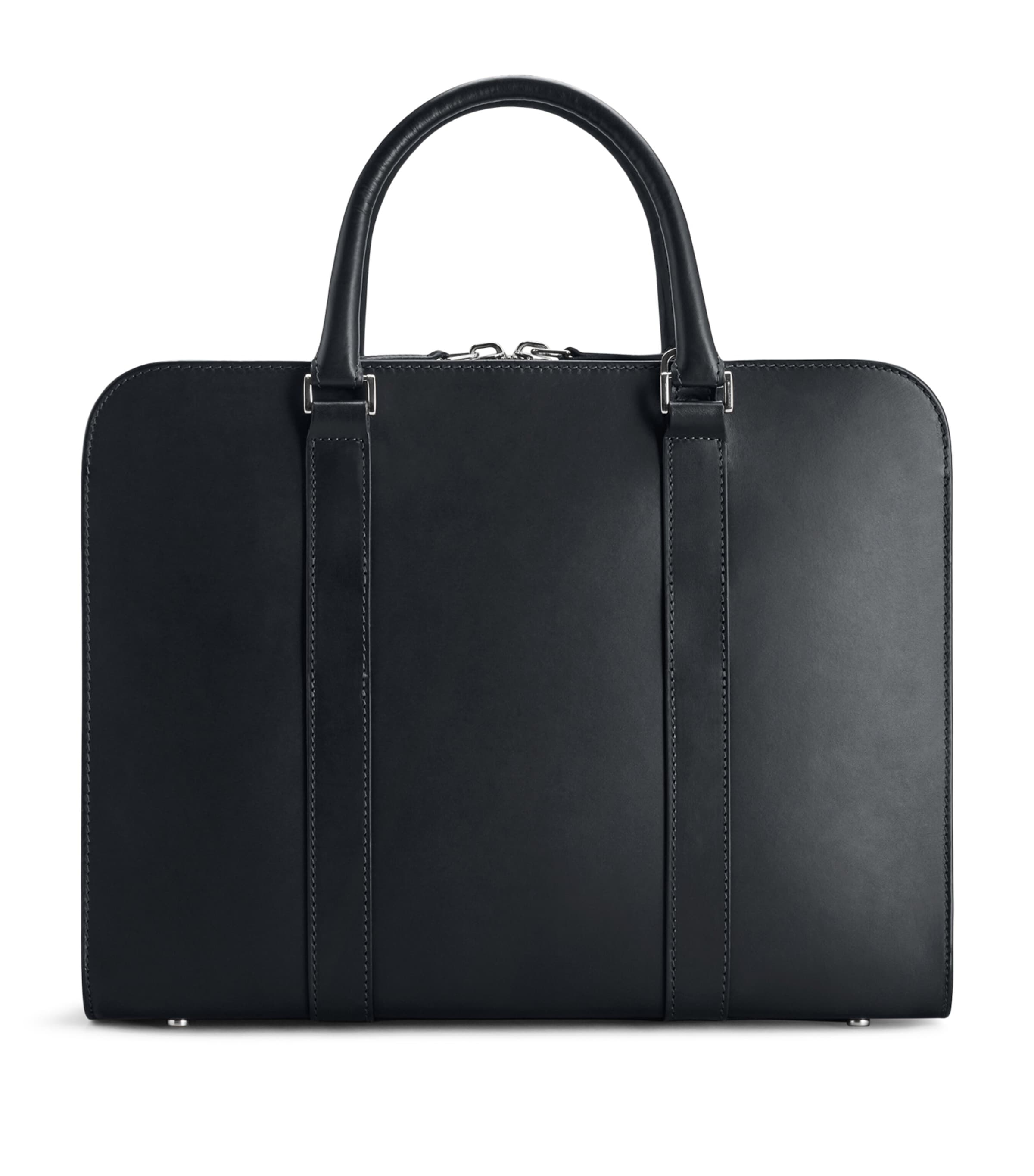 Leather Palissy Briefcase BLACK/GREY Image 3