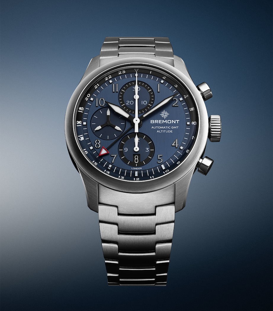 Bremont Titanium Altitude Chronograph GMT Watch 42mm Blue Image 9