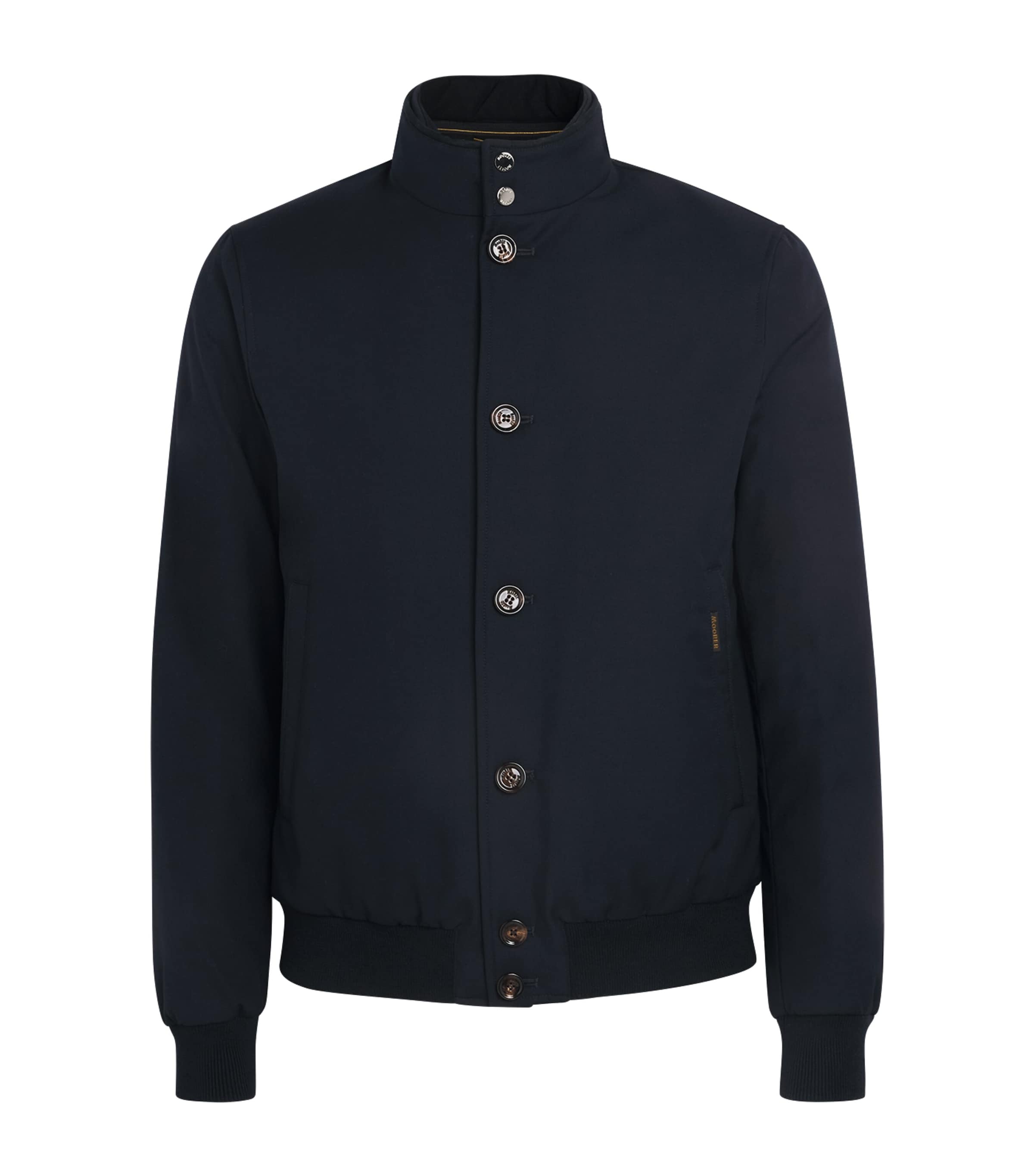 Moorer Mens Waterproof Janos-Pum Bomber Jacket Dark Blu Image 1