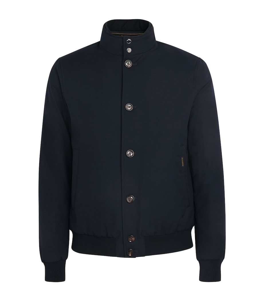 Moorer Mens Waterproof Janos-Pum Bomber Jacket Dark Blu Image 1