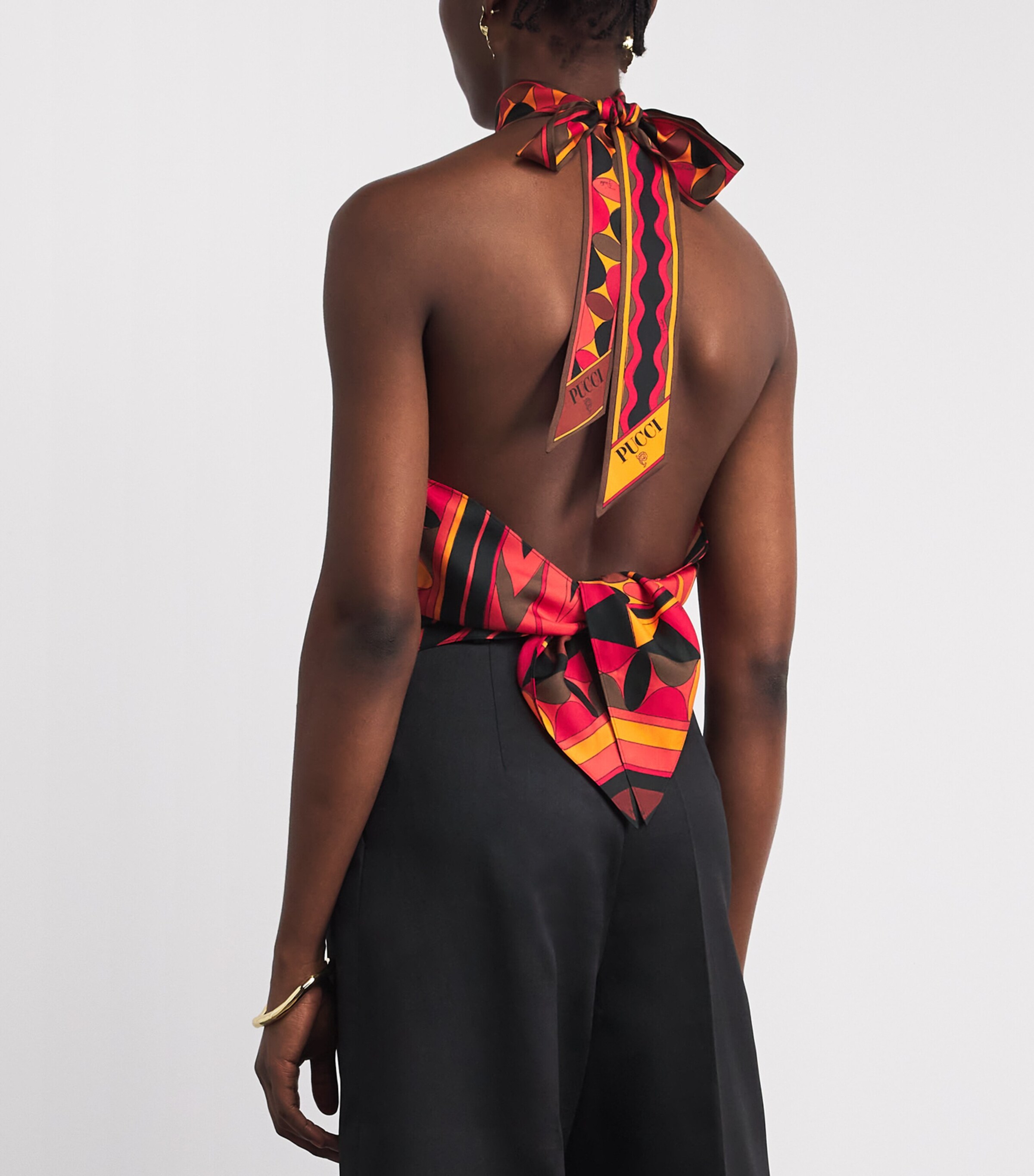 PUCCI Womens Silk Marmo Scarf Top Image 4