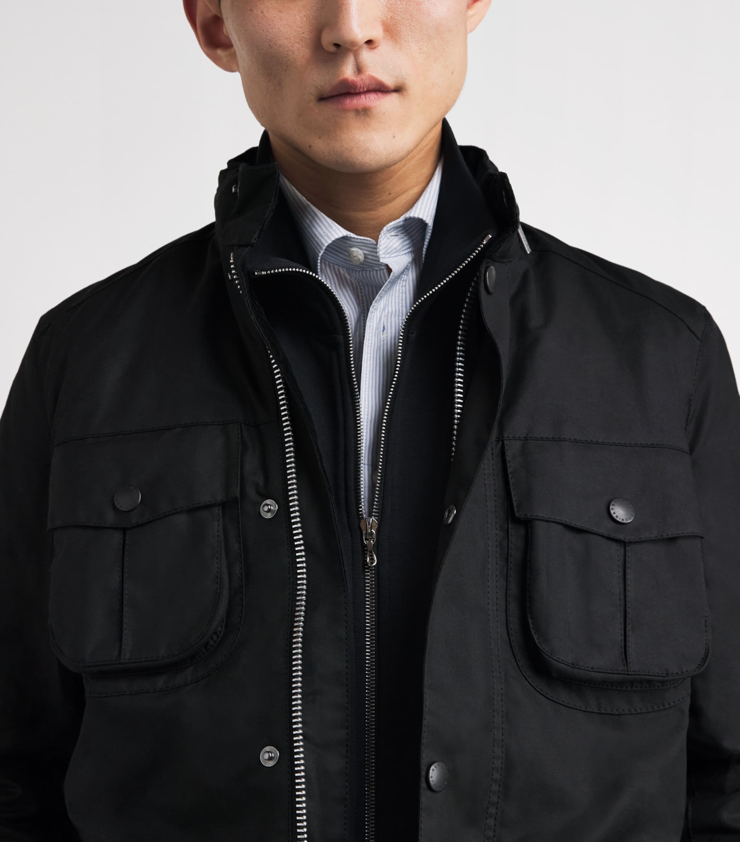 Barbour Black Cotton Waxed Jacket | Harrods US