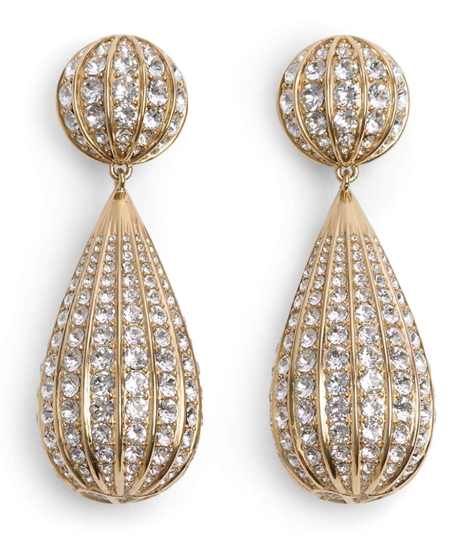 Crystal-Embellished Clip-On Earrings 9MN Image 1