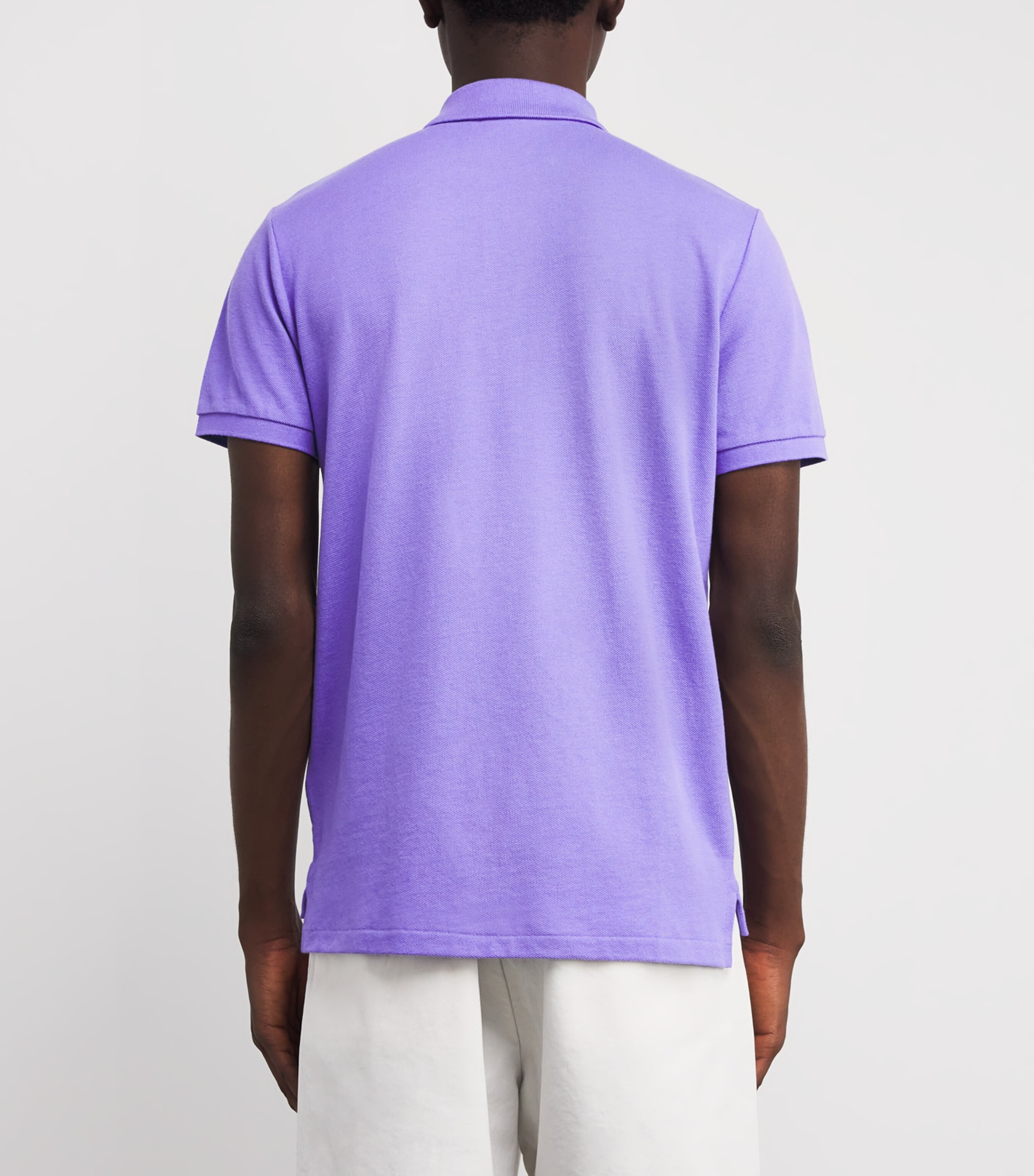 Polo Ralph Lauren Mens Cotton Mesh Custom-Fit Polo Shirt Cactus Purple Image 4