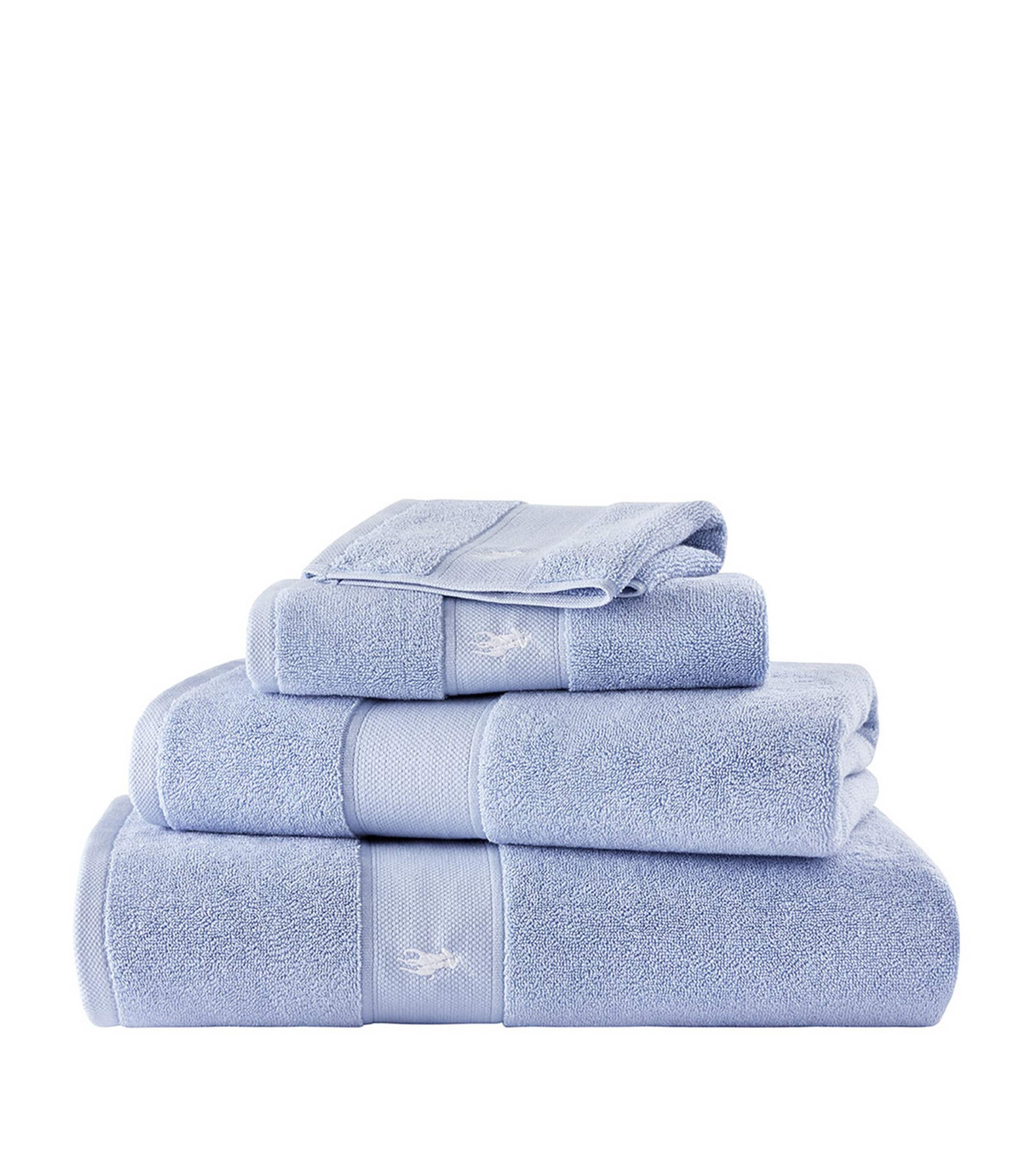 Shop Ralph Lauren Polo Player Bath Sheet In Blue