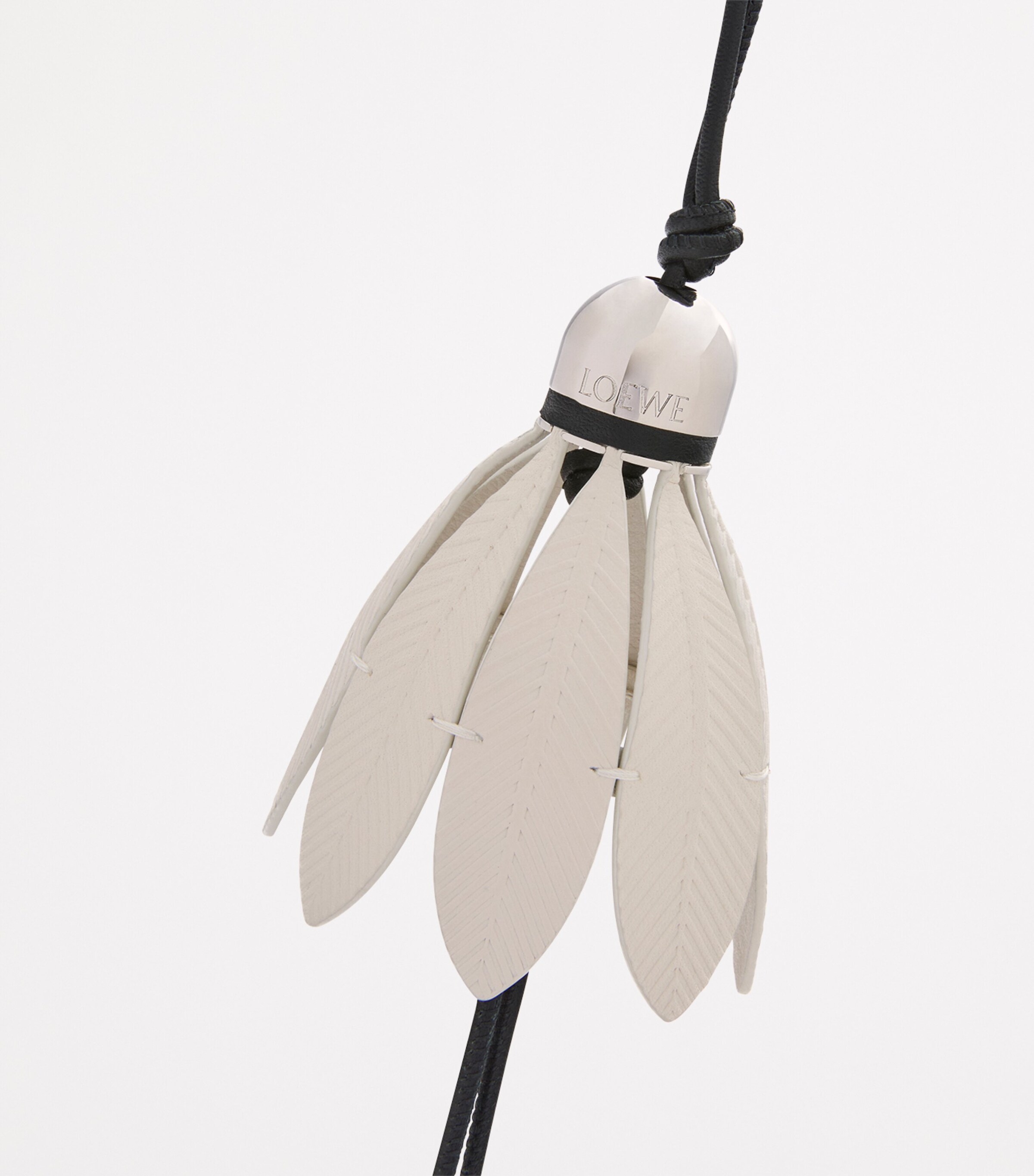 LOEWE Calfskin Badminton Bag Charm Black Image 2