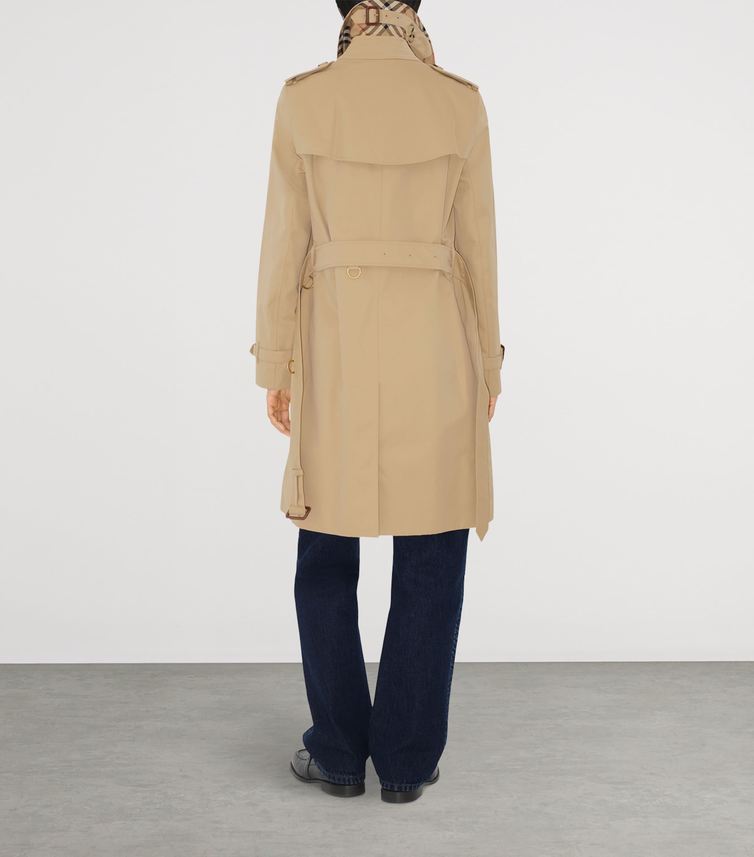 Gabardine Mid-Length Kensington Heritage Trench Coat HONEY Image 4