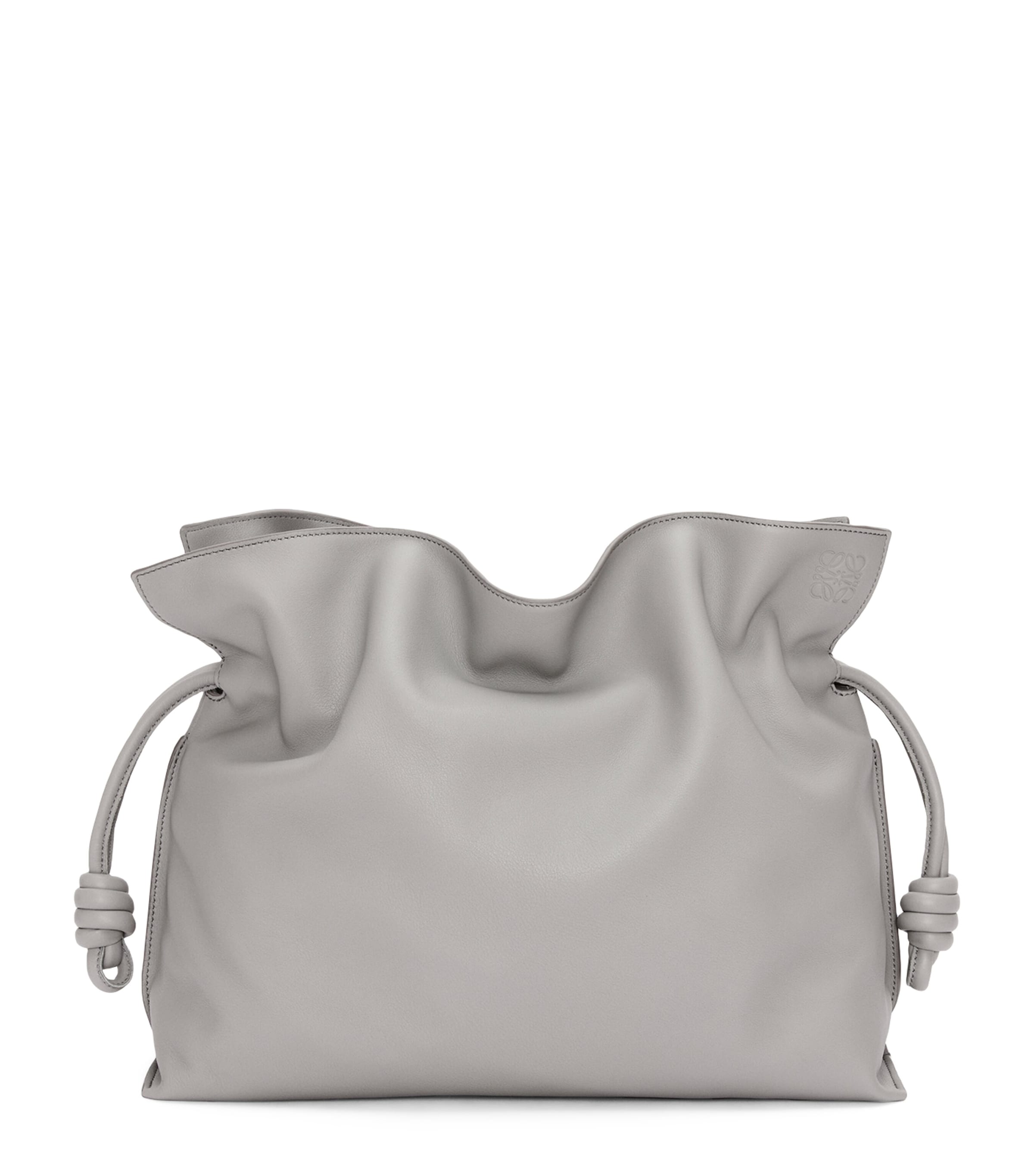 Calfskin Flamenco Large Purse PEARL GREY Image 1