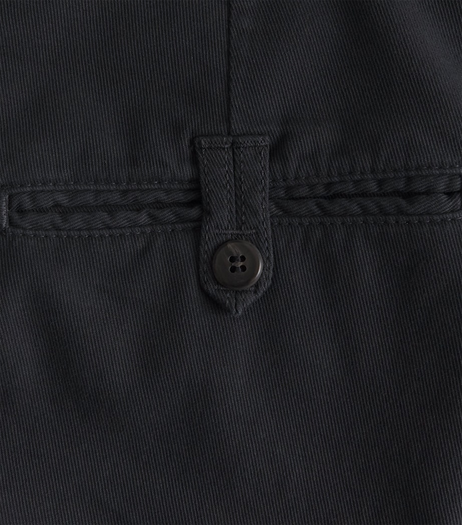Eleventy Mens Stretch-Cotton Relaxed Trousers Nero Image 6