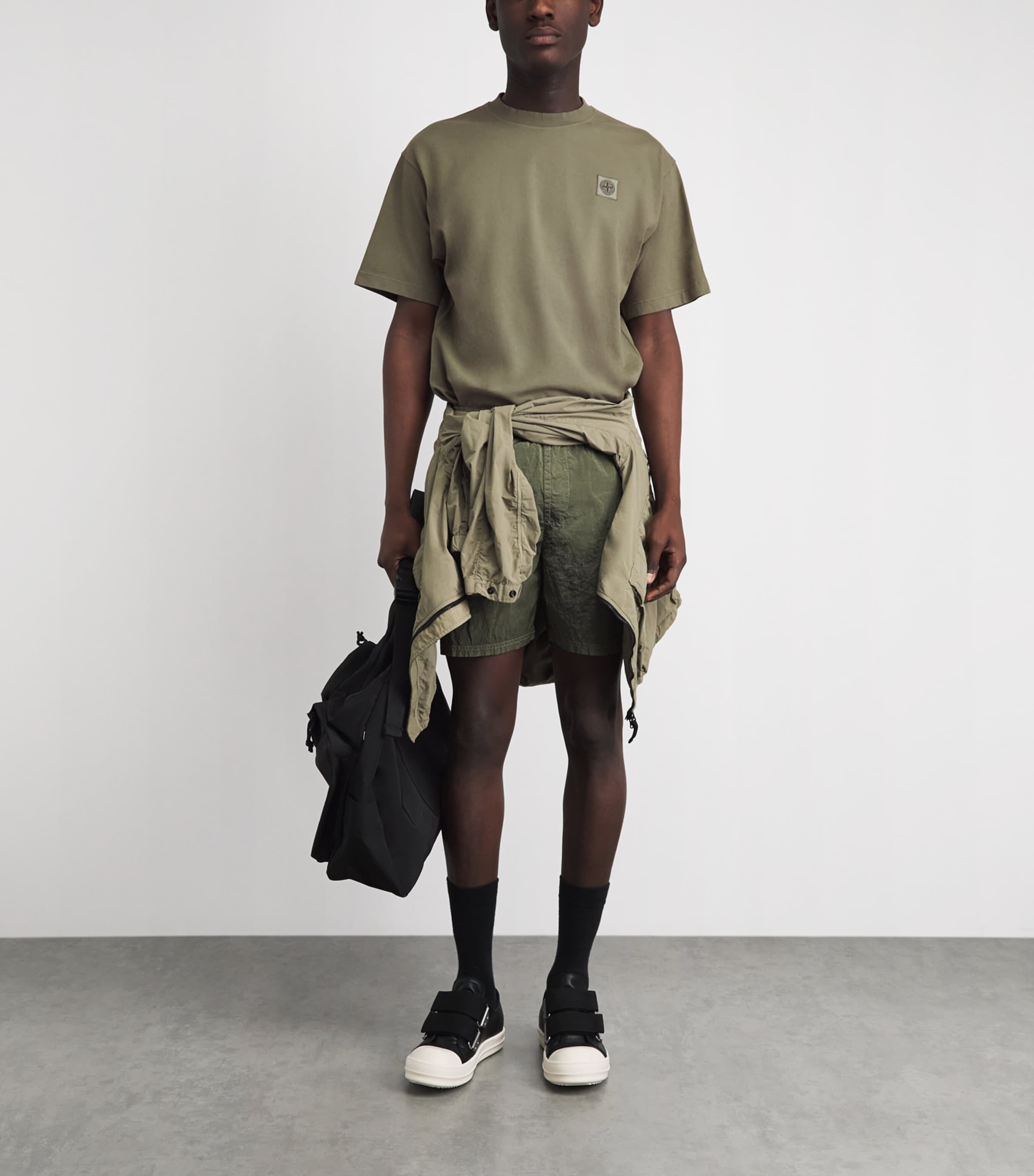 Stone Island Mens Organic Cotton Logo T-Shirt Image 2