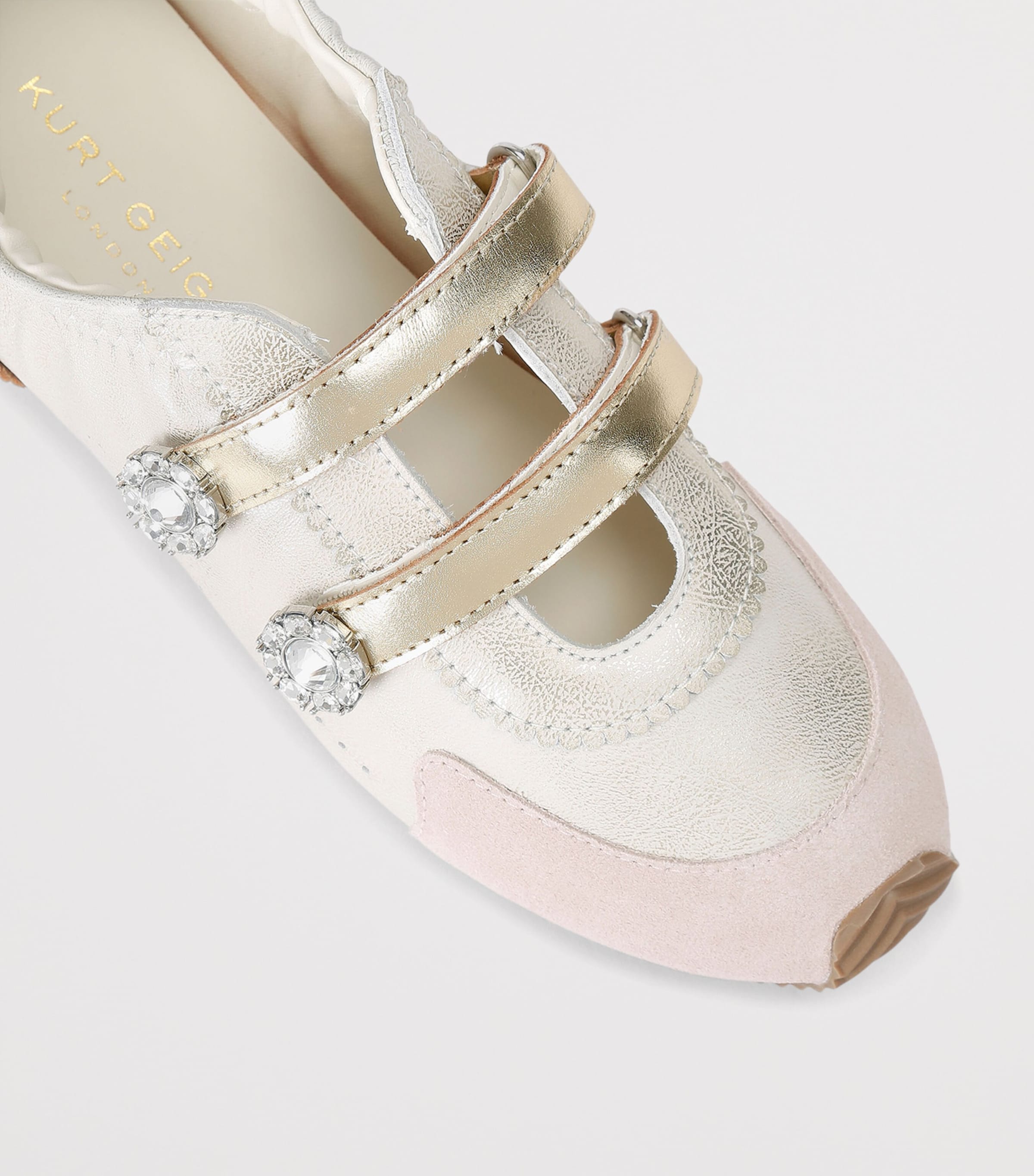 Kurt Geiger London Leather Islington Mary Jane Sneakers White/oth Image 2