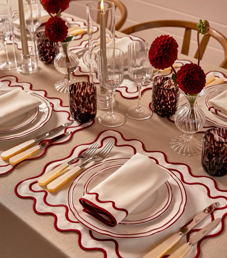 Set of 4 Burgundy Dappled Tumblers (10cm) BURGUNDY Image 2