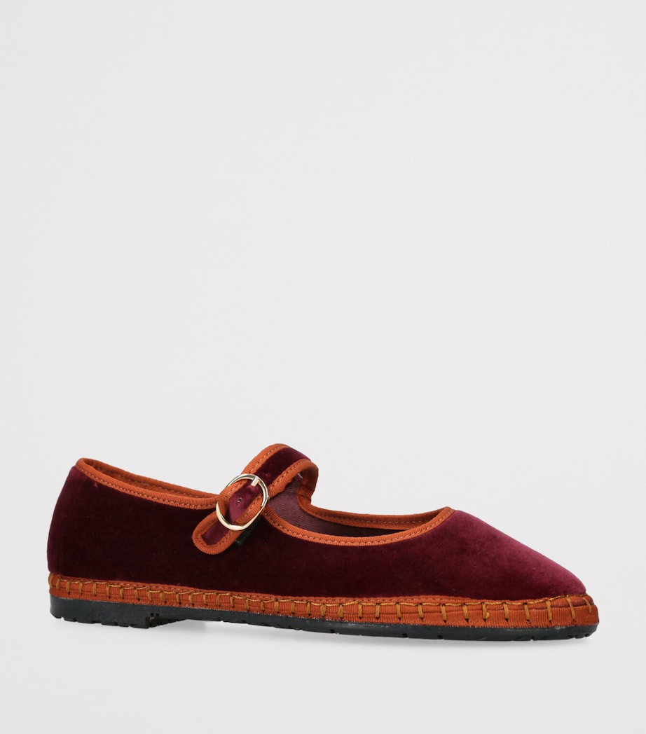 Velvet Tybalt Mary Janes WINE COMB Image 3