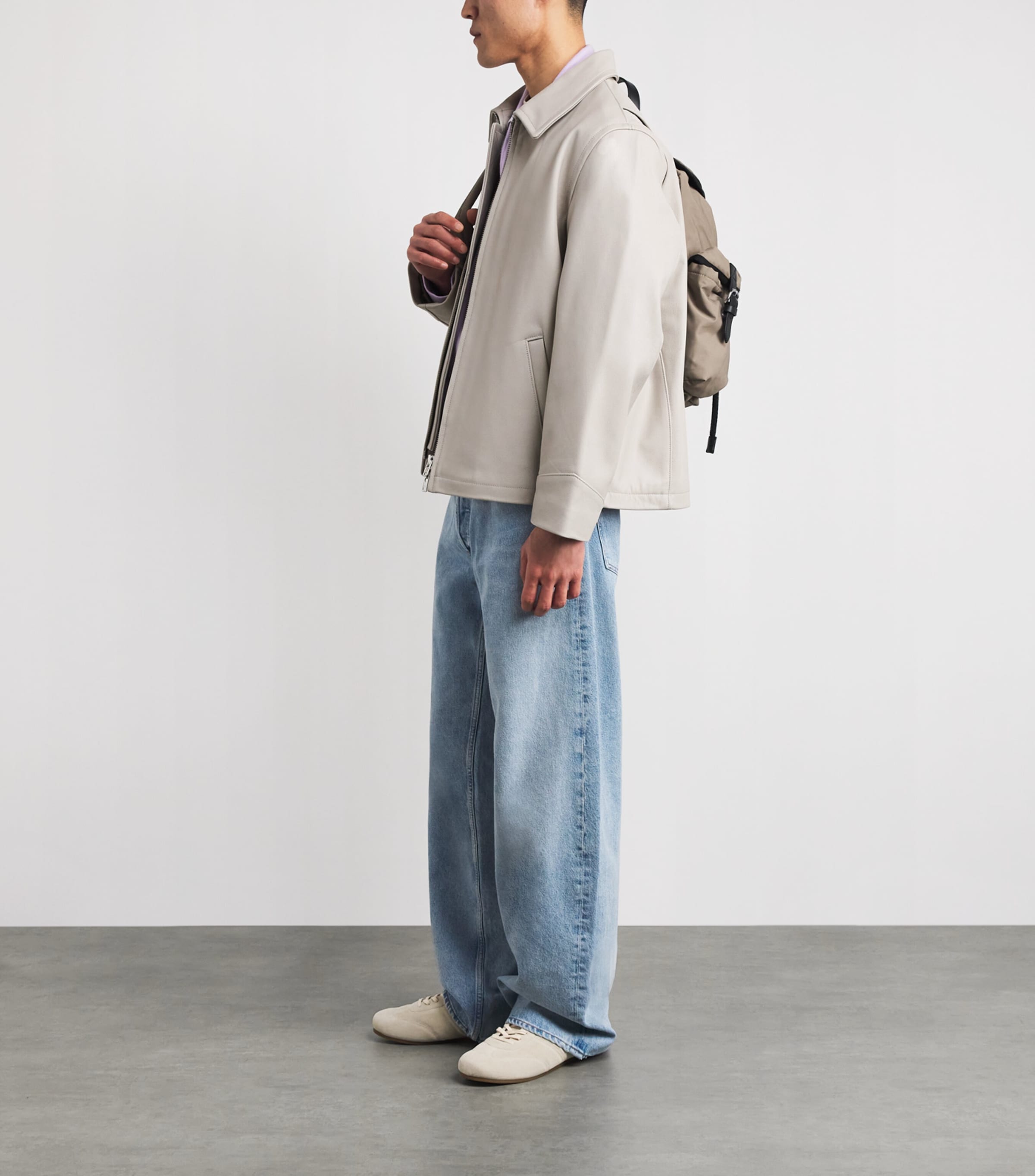 Chadwick Leather Jacket BONE (LT SAND) Image 2