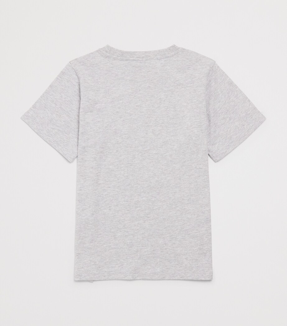 Stella McCartney Kids Cotton Cactus Logo T-Shirt (3-14 Years) Grigio Medio Mel. Image 2