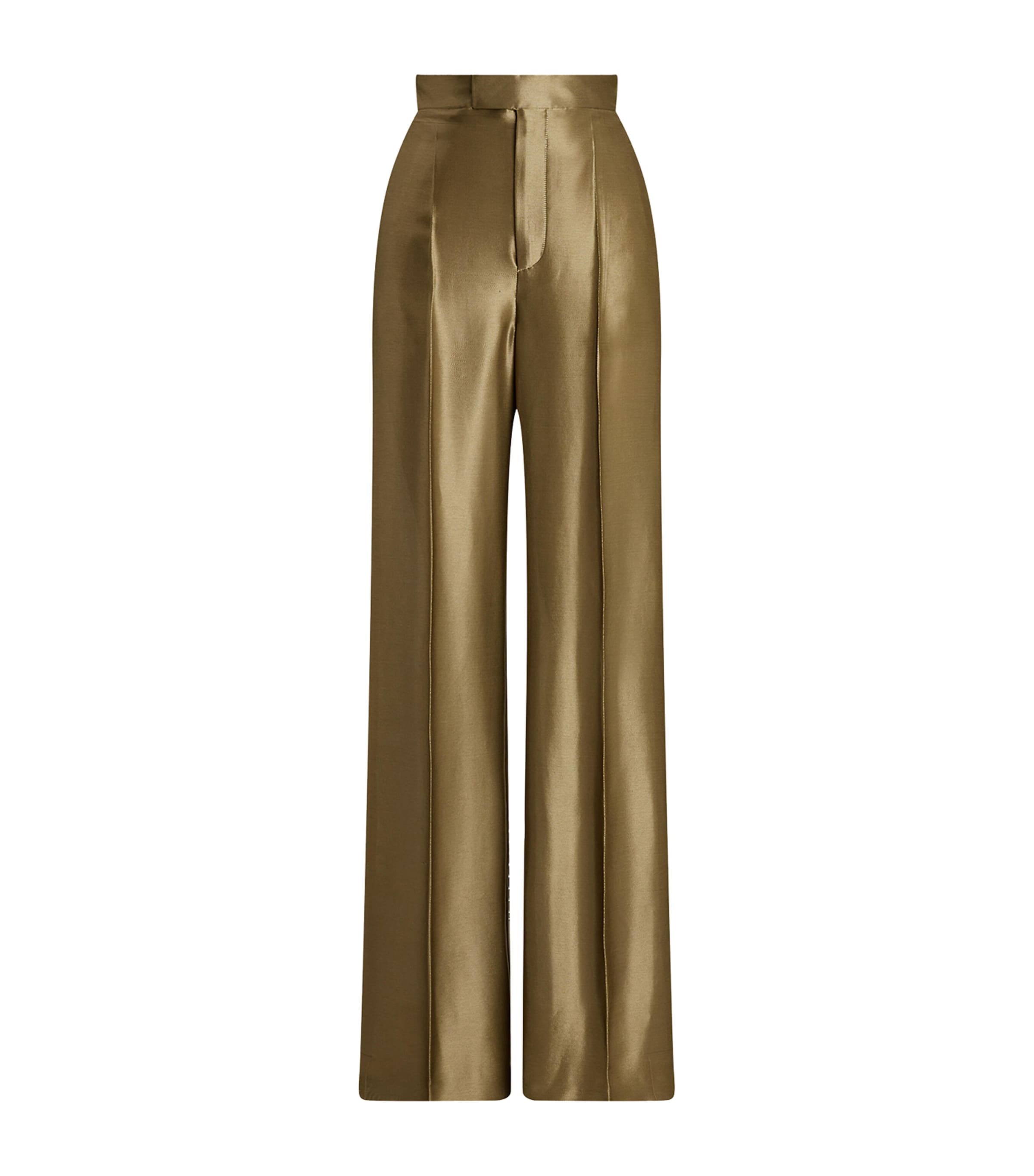 Polo Ralph Lauren Metallic Dean Trousers In Green