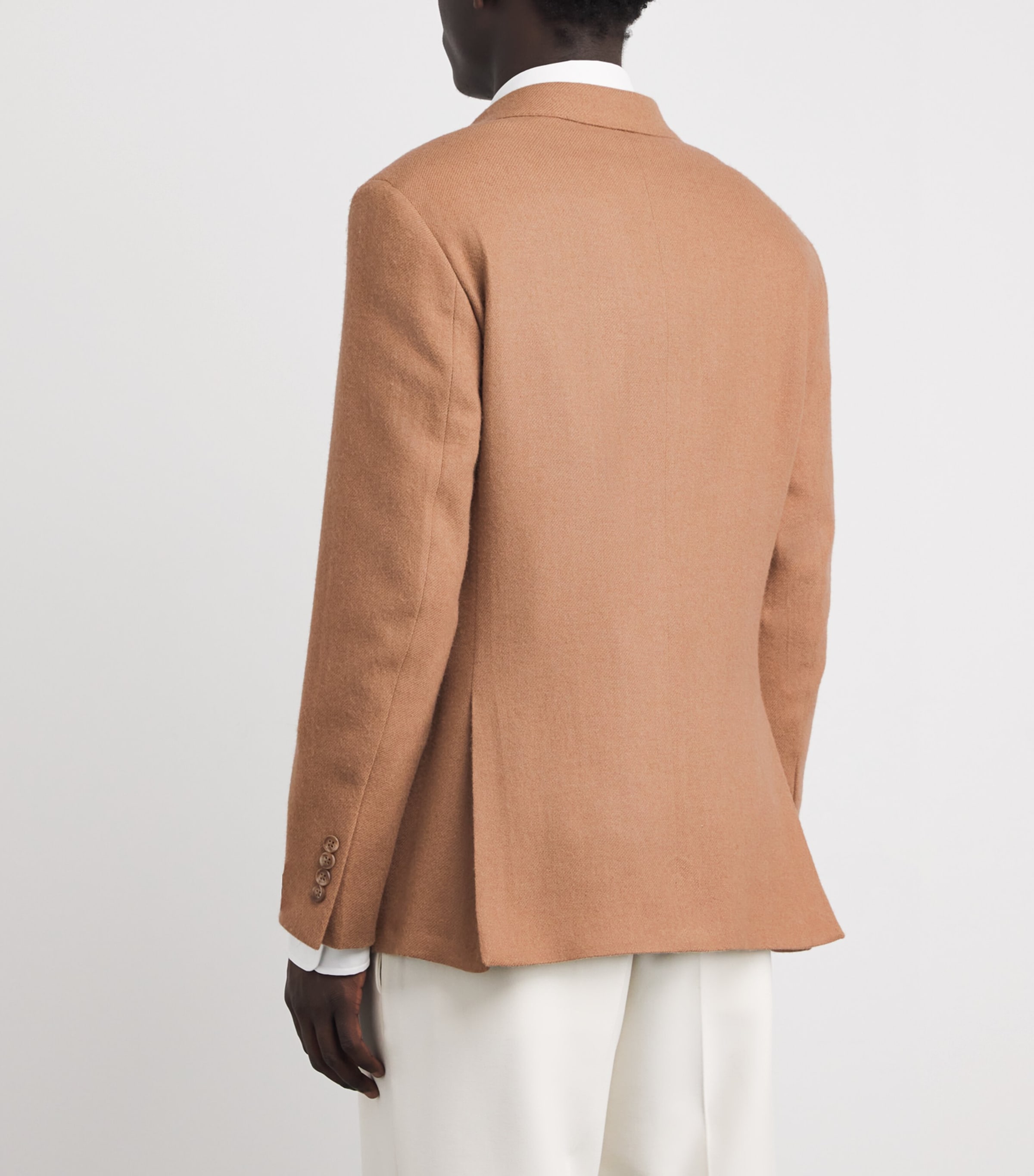 Camel Hair Double-Breasted Blazer CAMEL Image 4