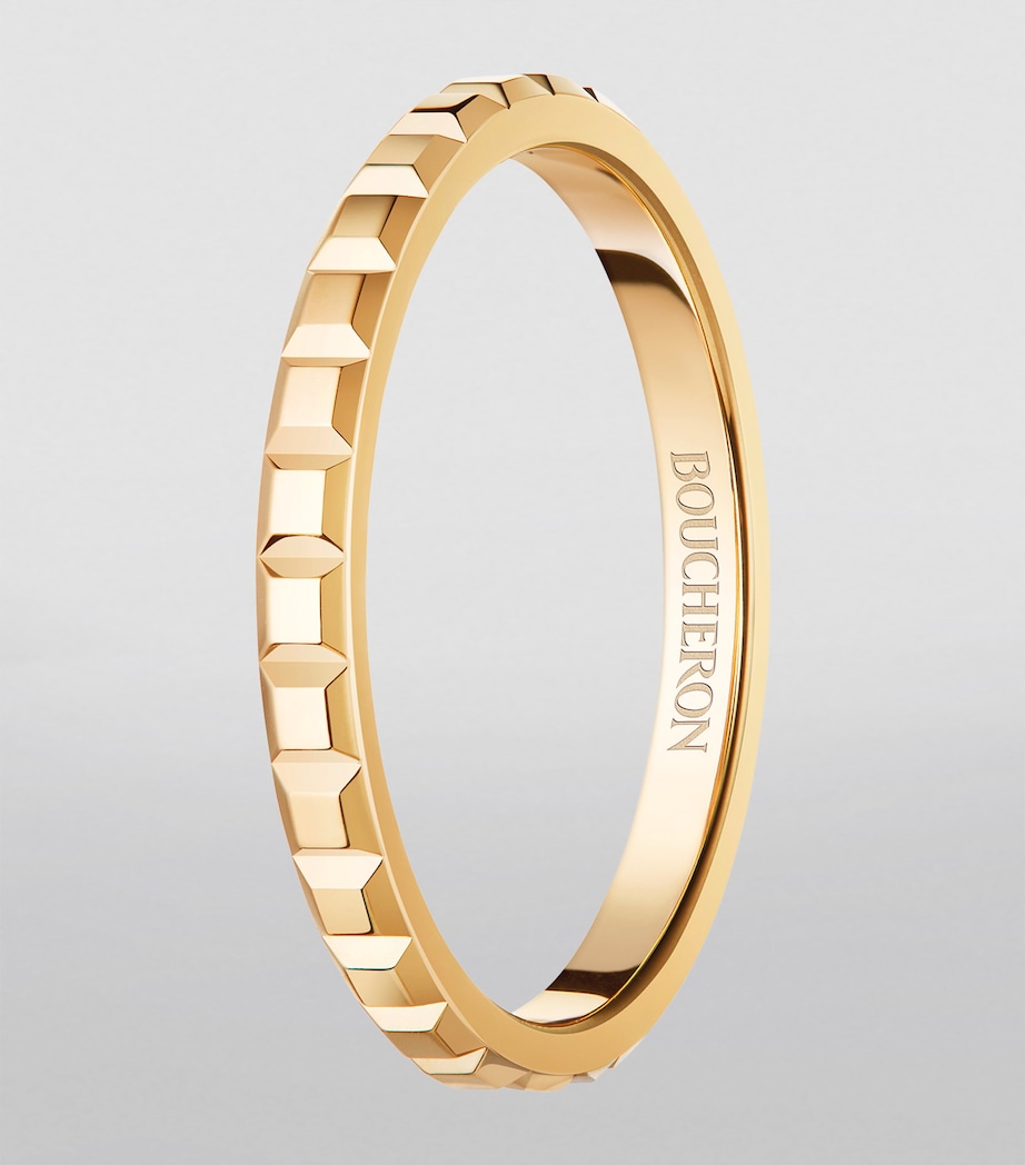 Mini Yellow Gold Clou de Paris Wedding Ring MULTI Image 2