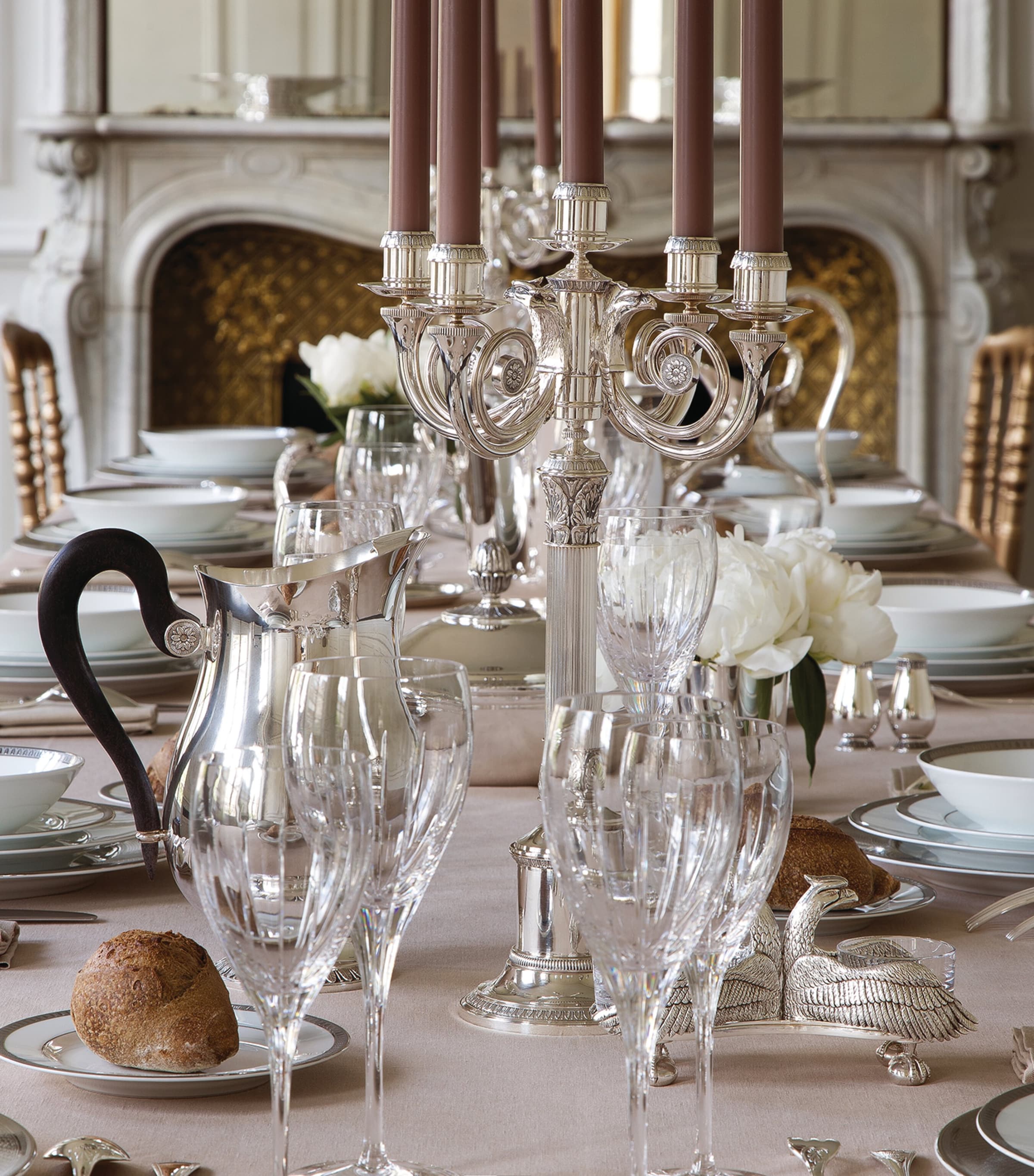 Christofle Silver-Plated Malmaison Candelabra | Harrods US
