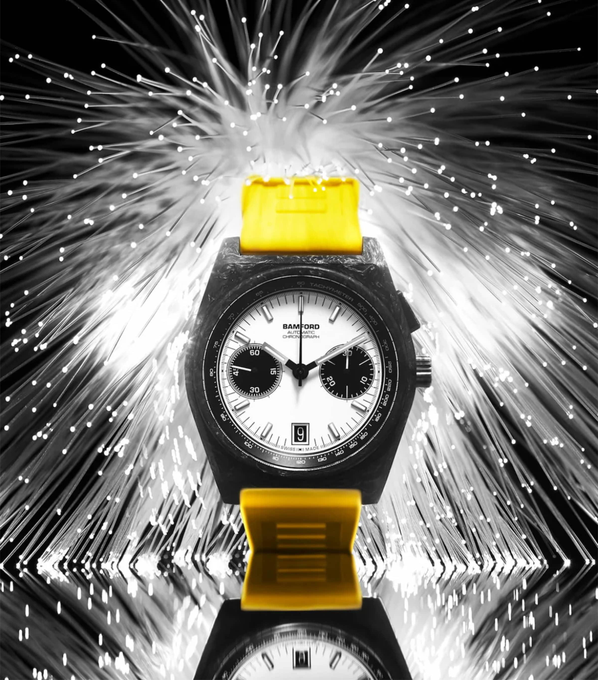 Forged Carbon B347 Watch 41.5mm WHITE Image 4