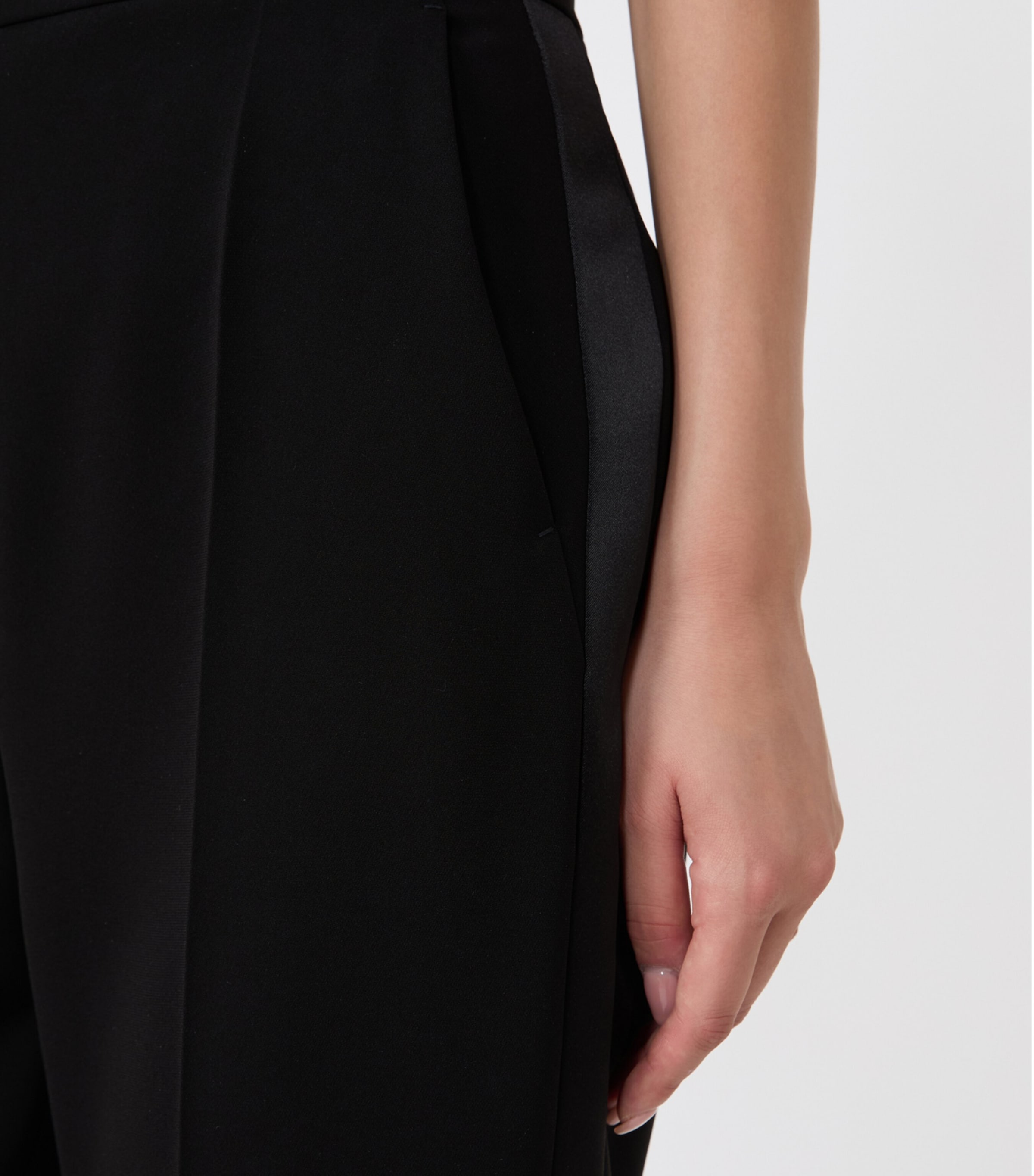 Max Mara Womens Cady Wide-Leg Trousers Black Image 5