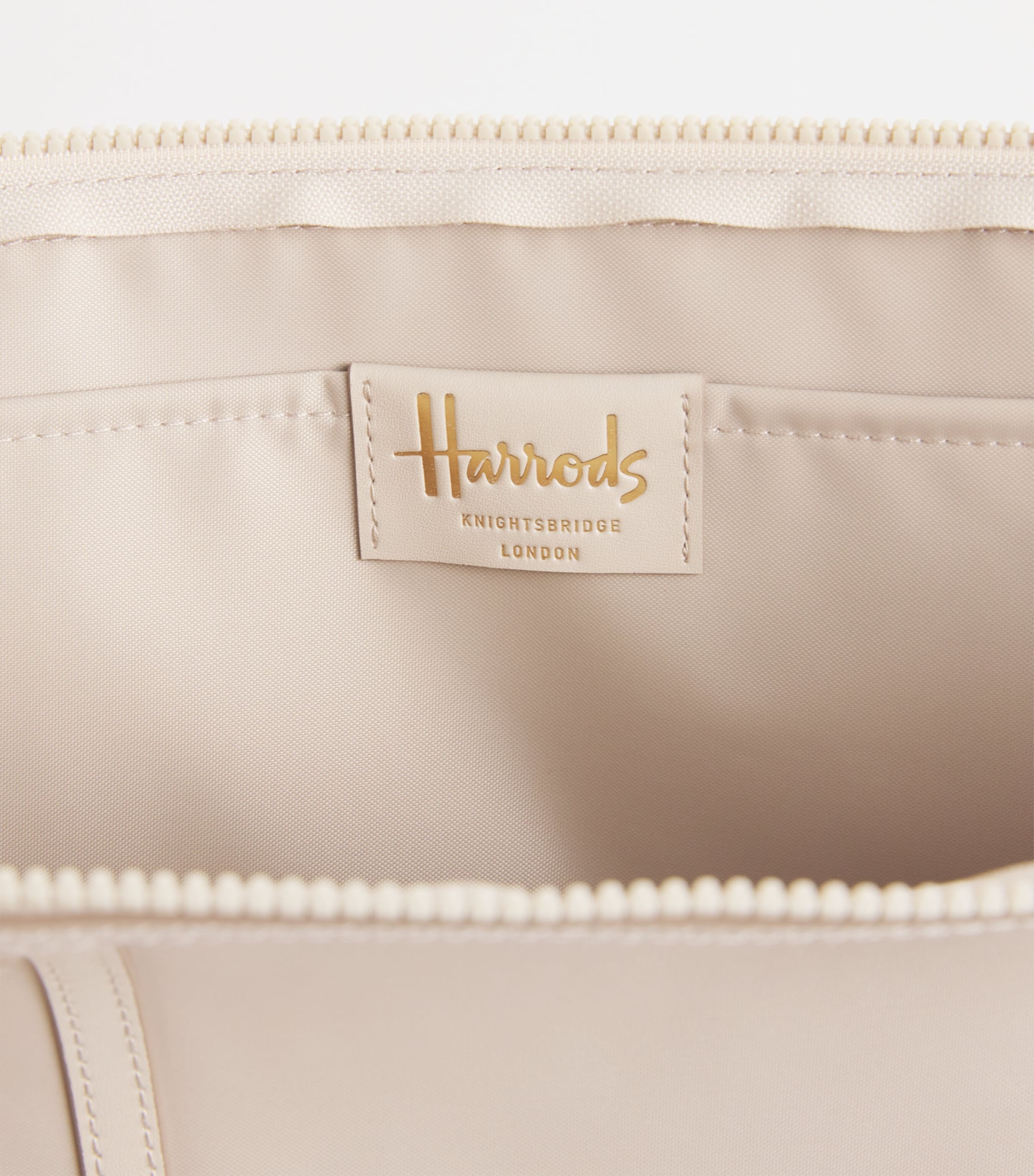 Harrods Nylon Jetsetter Tote Bag Neutral Image 5