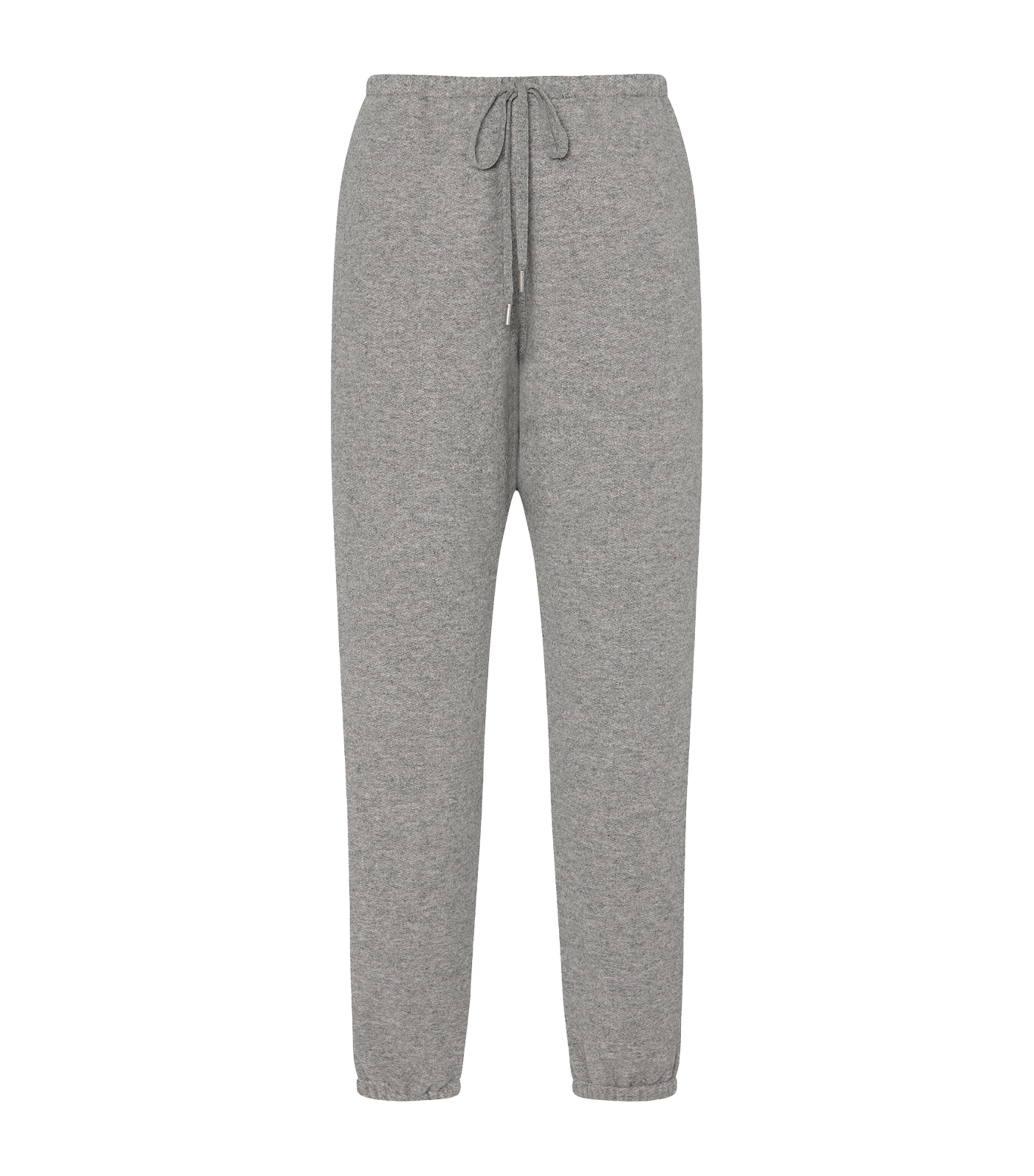 The Row Teo Cashmere And Cotton Sweatpants In Gray
