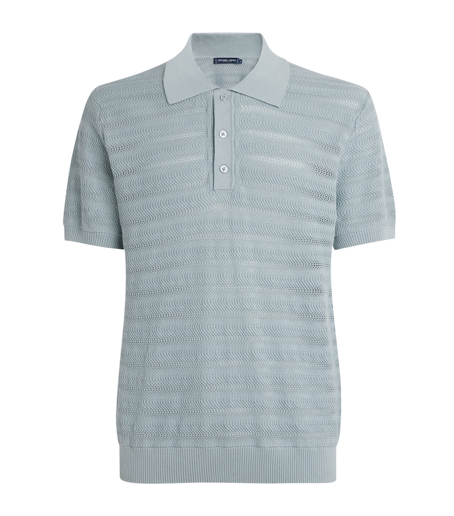 Cotton Vidal Polo Shirt 902-COASTAL BLUE Image 1
