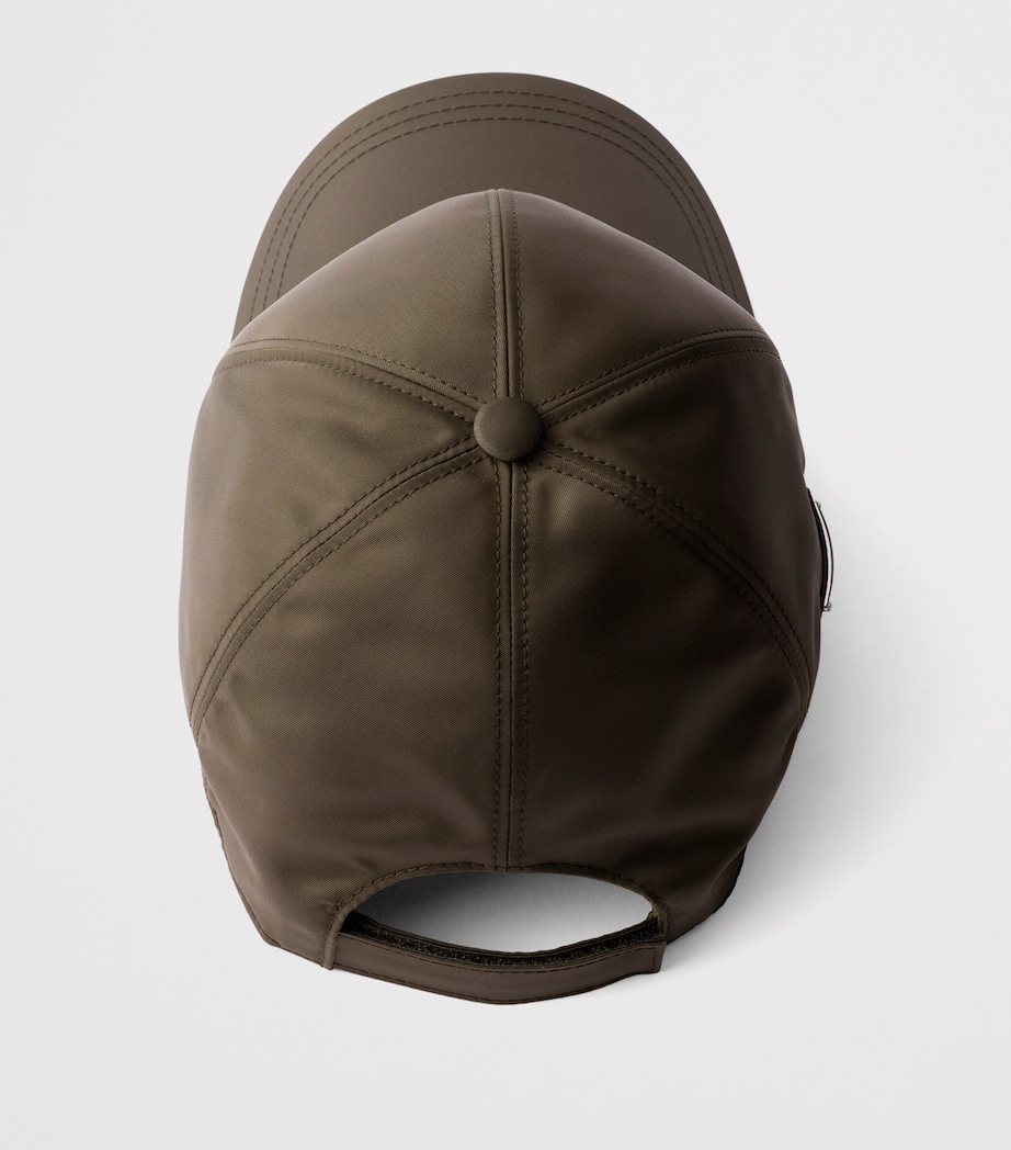 Prada Re-Nylon Baseball Cap Green Image 2