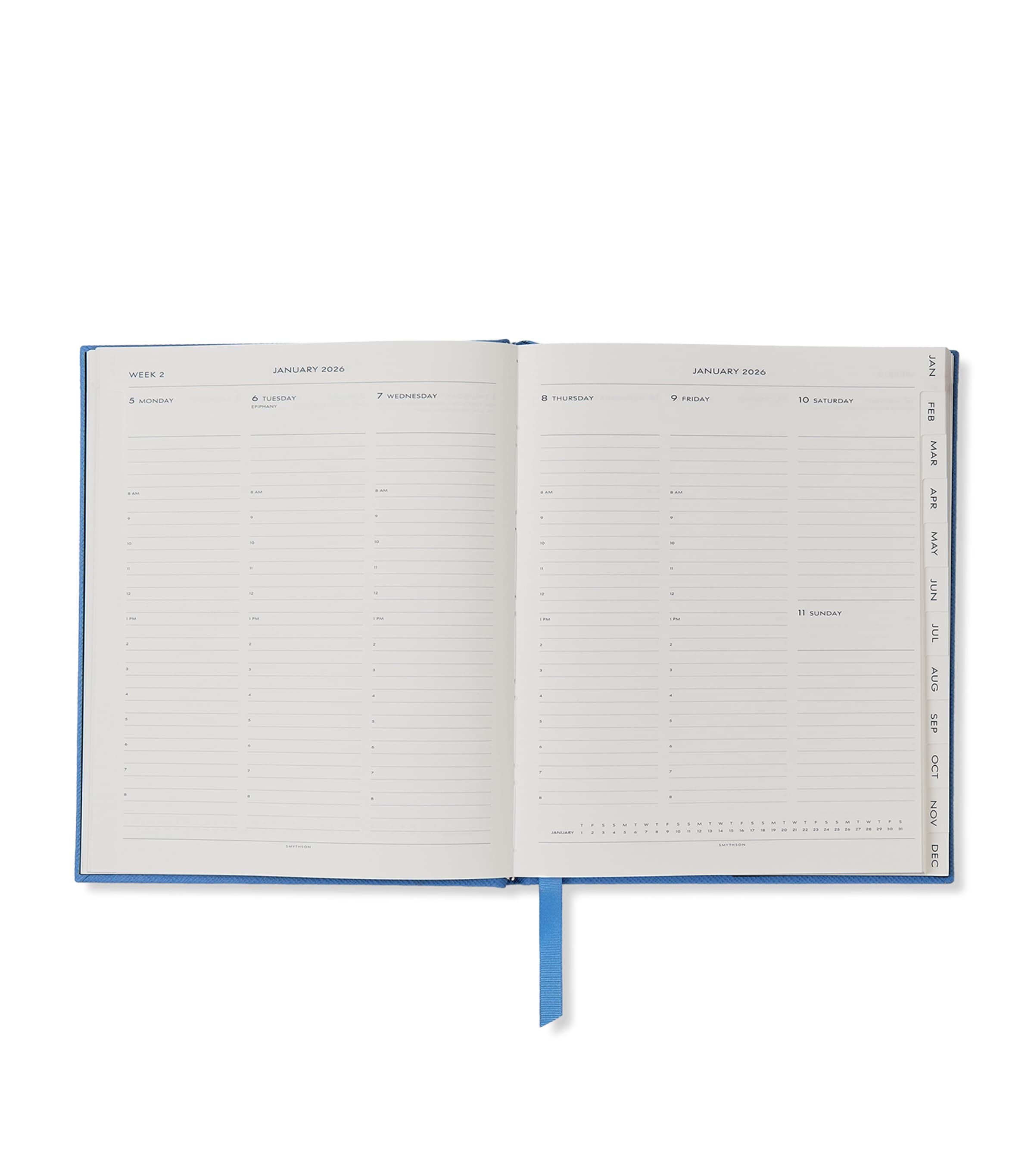 Leather Kings Vertical 2026 Diary NILE BLUE Image 2